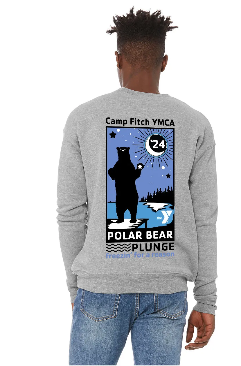 Polar Bear '24 ADULT UNISEX fleece crewneck sweatshirt HEATHER GREY