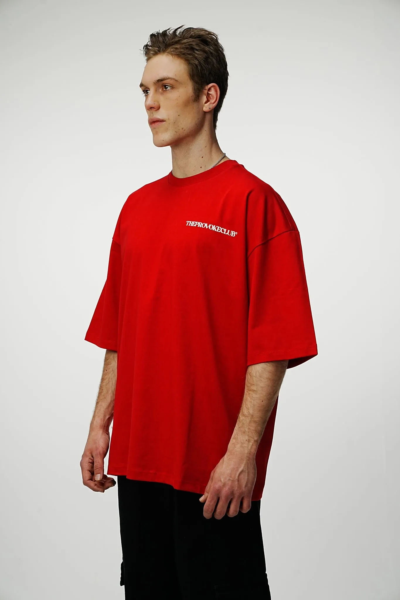 Provoke Heavy Oversized Tee - Red