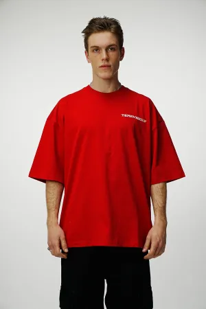 Provoke Heavy Oversized Tee - Red