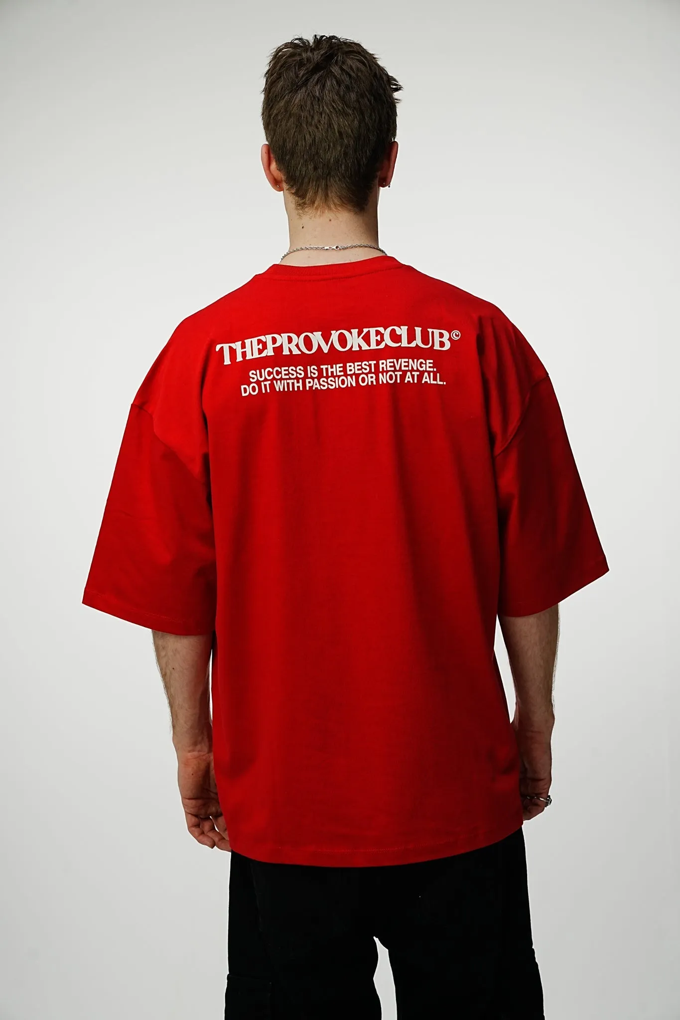 Provoke Heavy Oversized Tee - Red