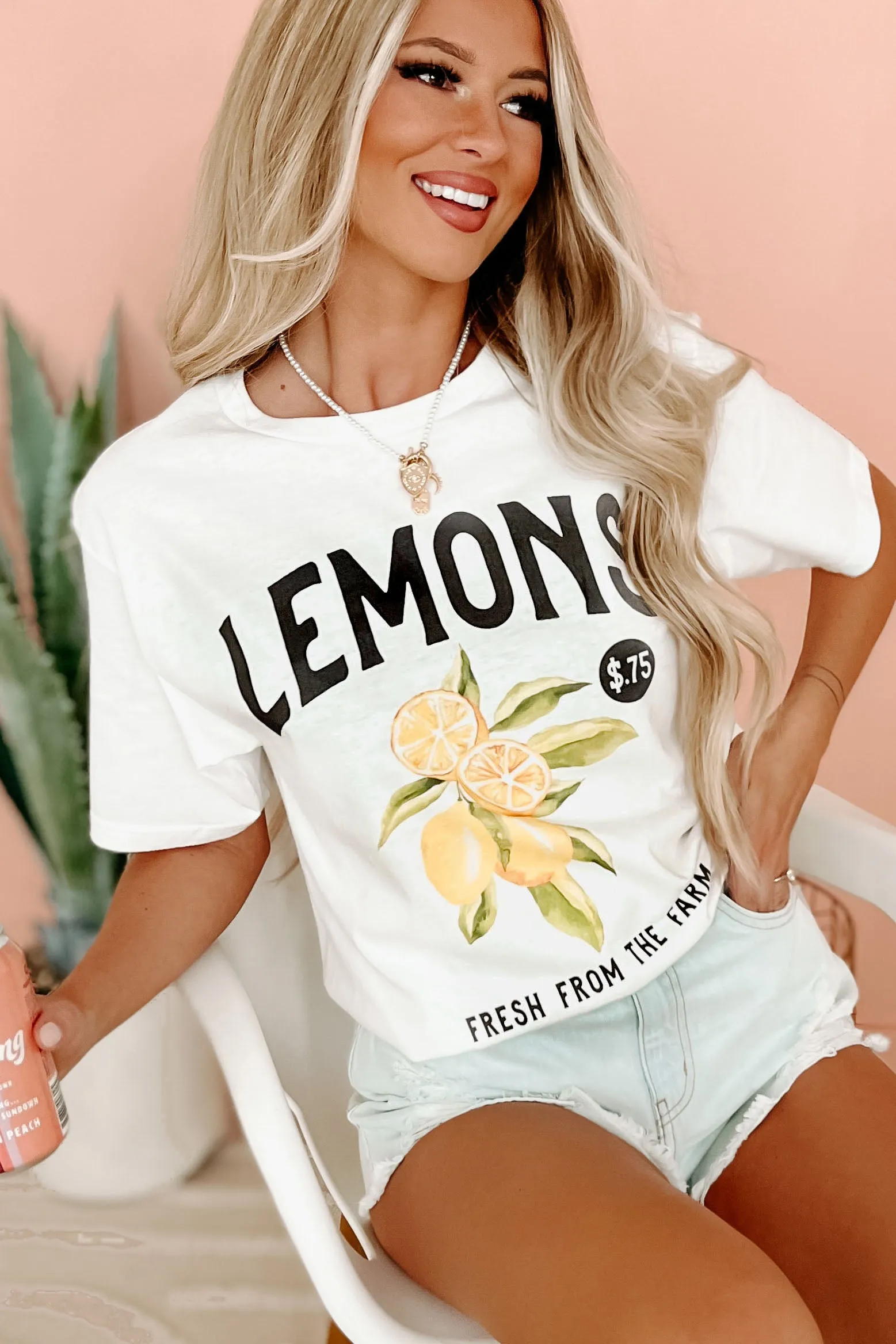 "Lemons" Graphic - Multiple Shirt Options (White) - Print On Demand