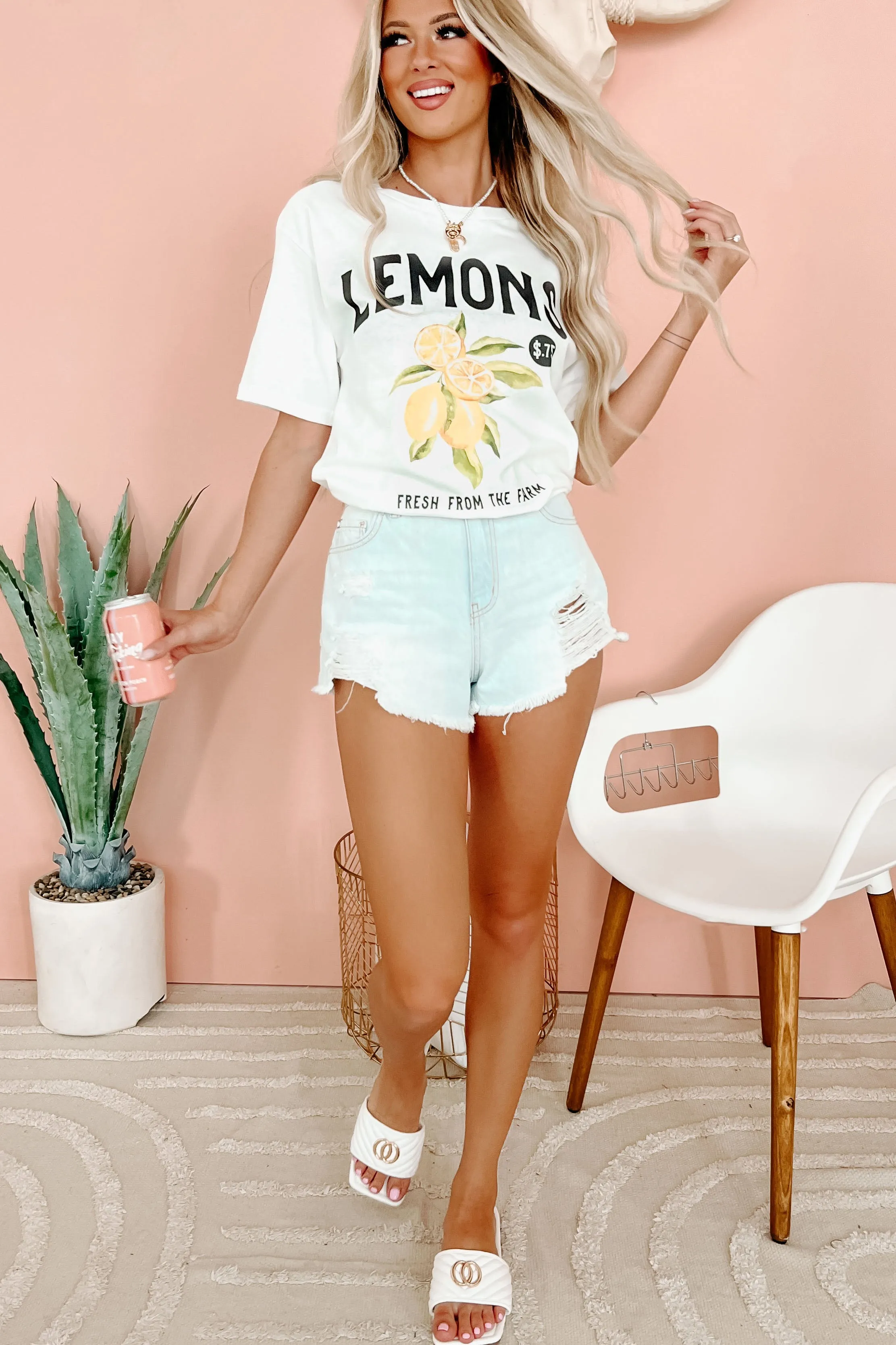 "Lemons" Graphic - Multiple Shirt Options (White) - Print On Demand