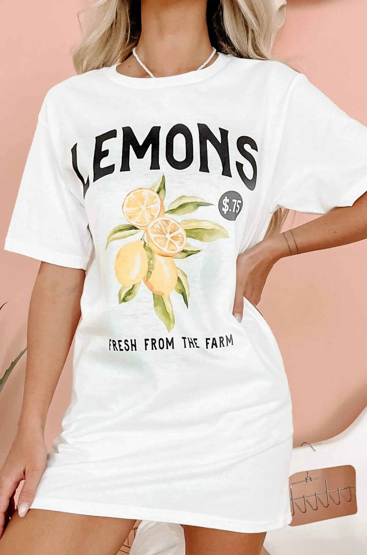 "Lemons" Graphic - Multiple Shirt Options (White) - Print On Demand