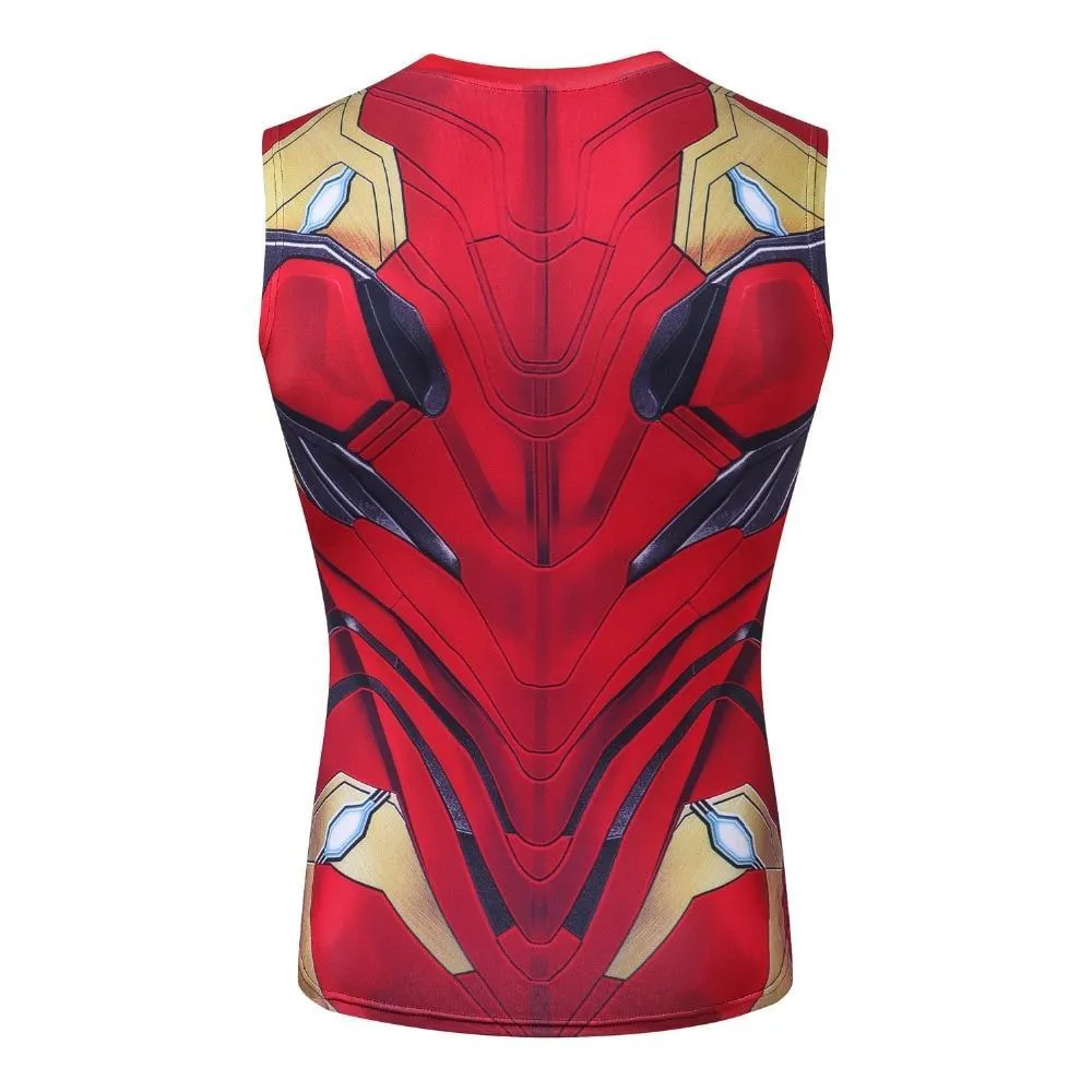 Red IRON MAN Compression Tank Top