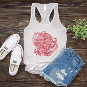 Red Merry Christmas Mandala Women's Tank Top