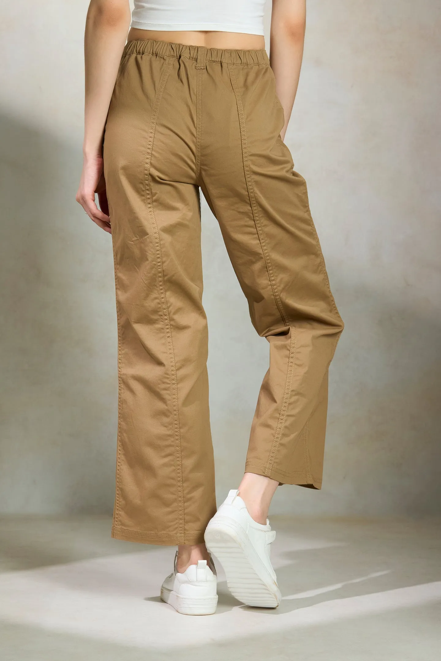 Renee|Canvas Cargo Trousers