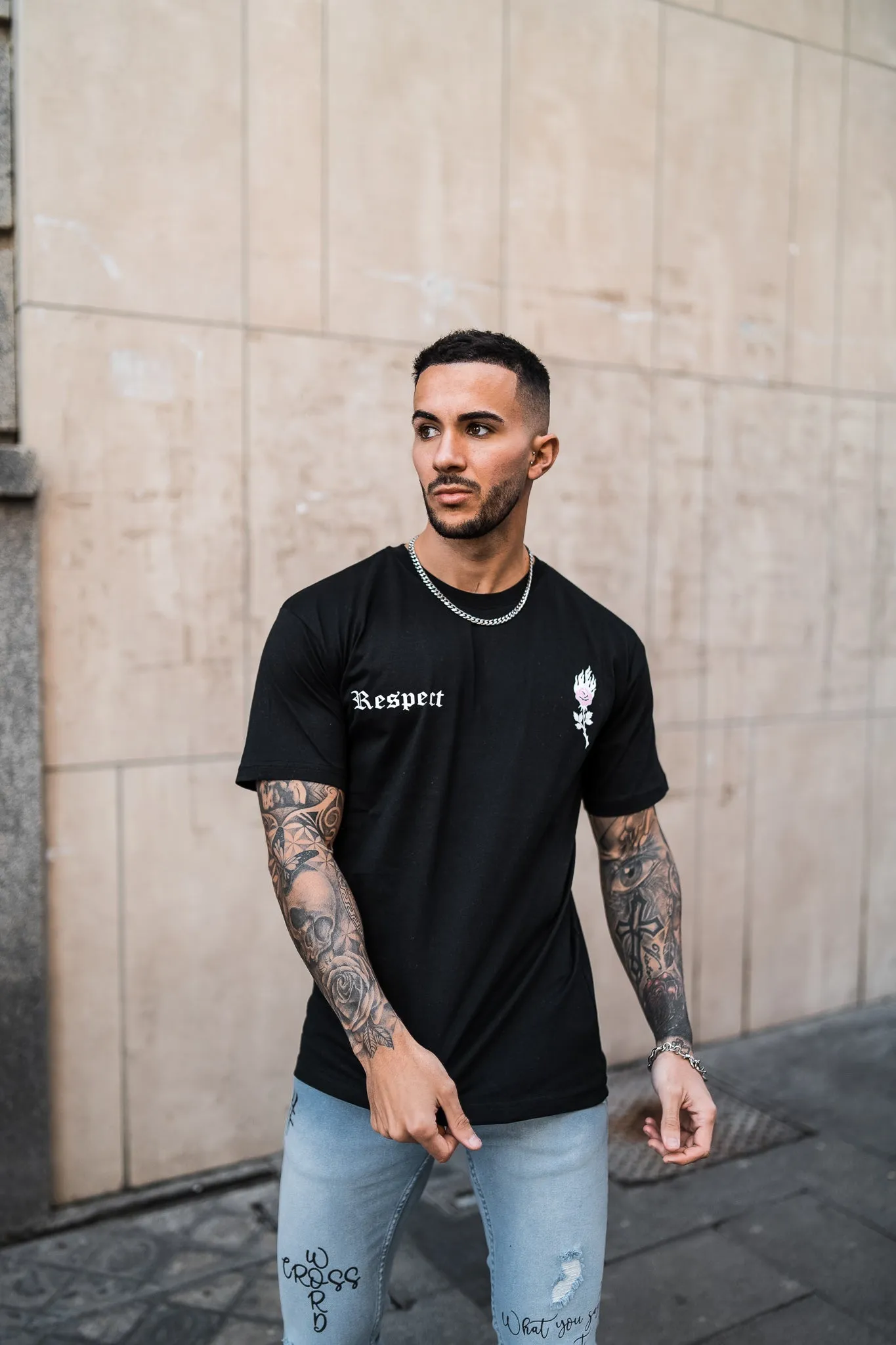 Respect Relaxed Fit Premium Tee Black