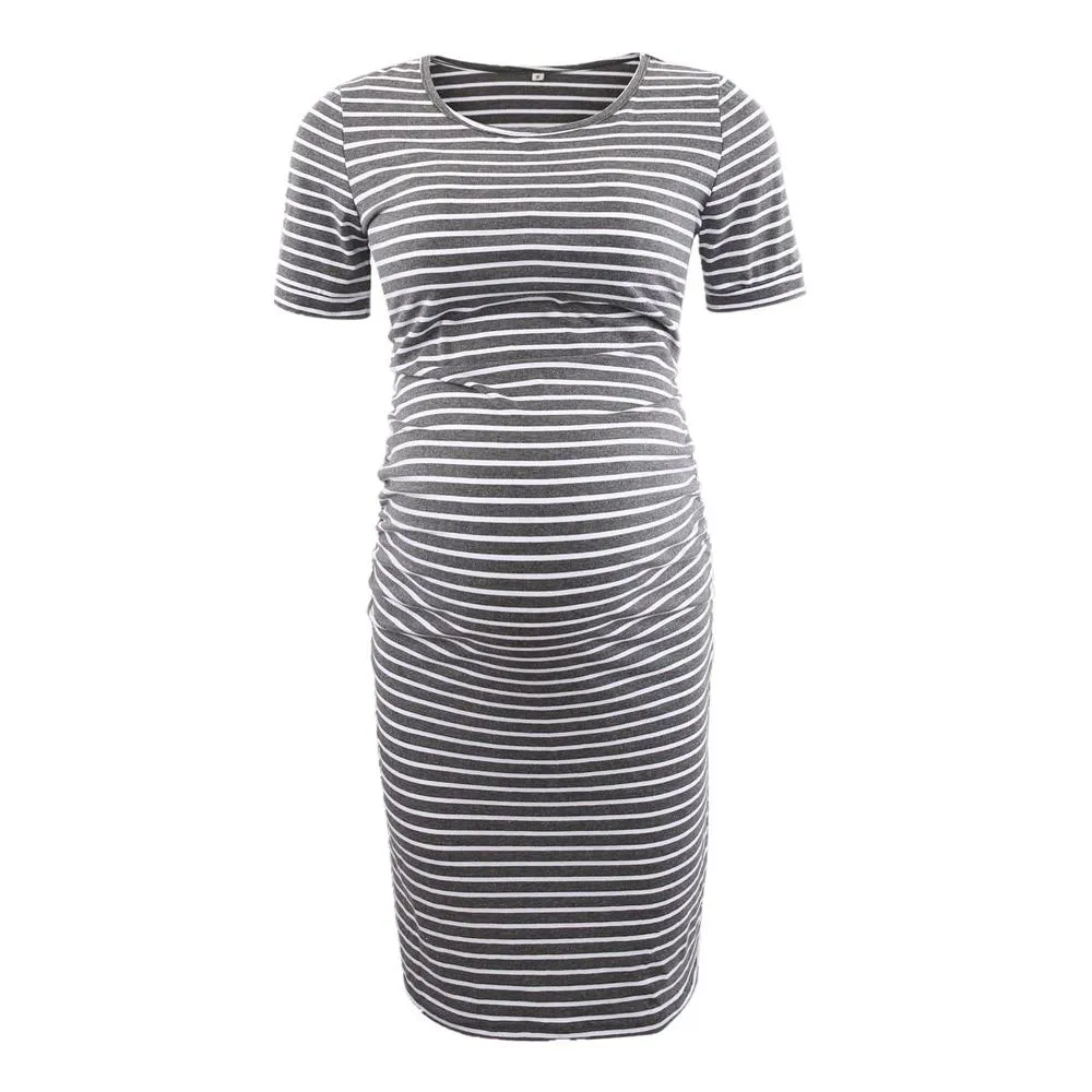 Ruched Side Maternity Bodycon Dress