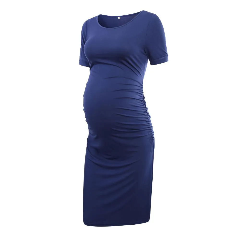 Ruched Side Maternity Bodycon Dress