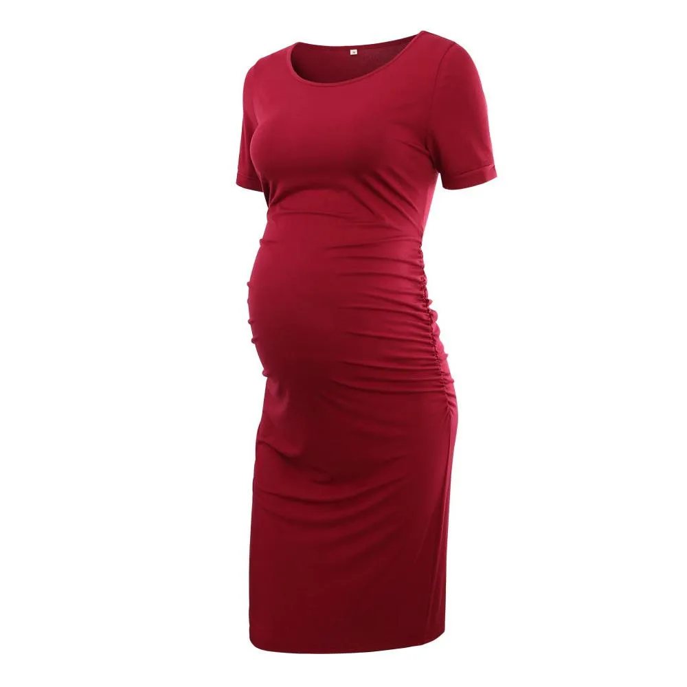 Ruched Side Maternity Bodycon Dress