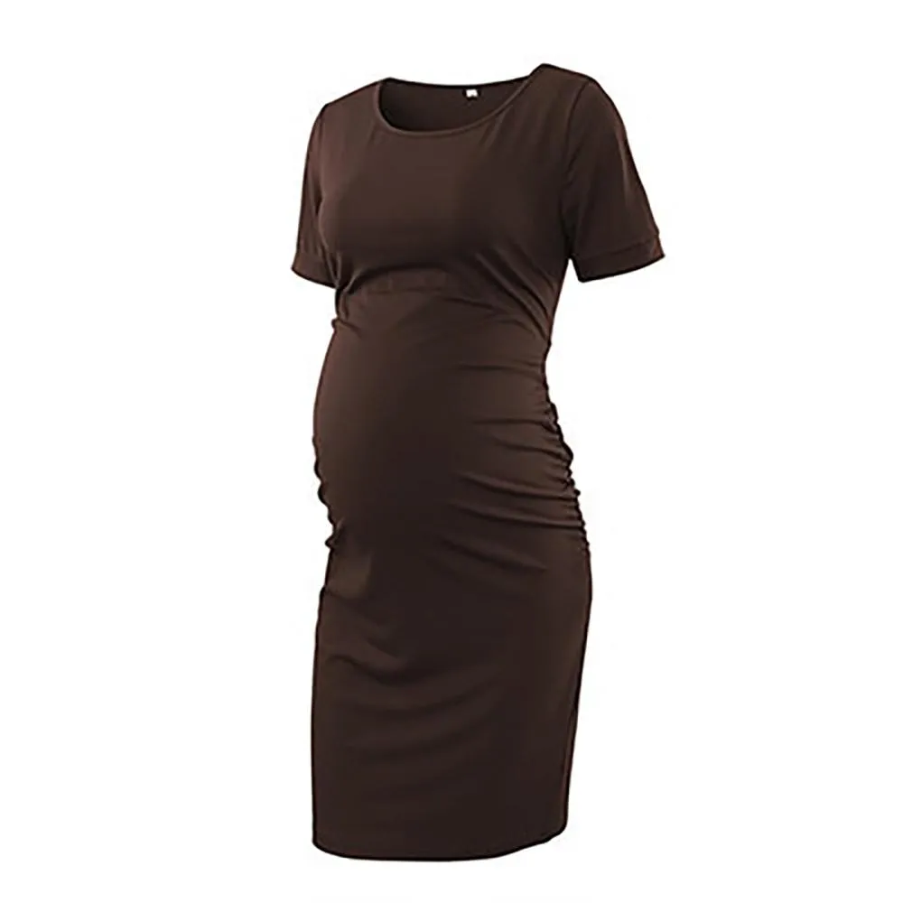 Ruched Side Maternity Bodycon Dress