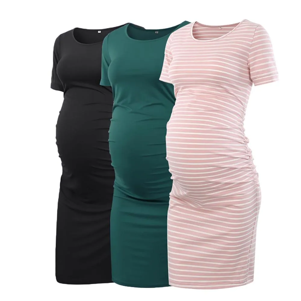 Ruched Side Maternity Bodycon Dress