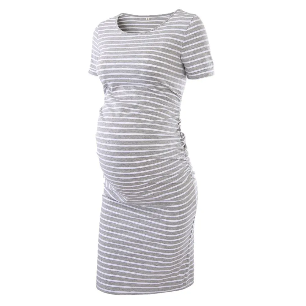 Ruched Side Maternity Bodycon Dress