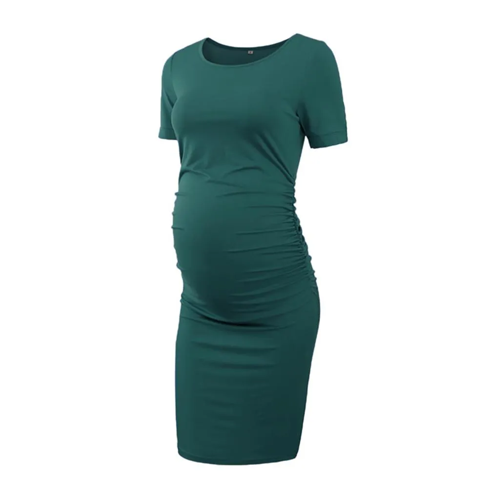 Ruched Side Maternity Bodycon Dress