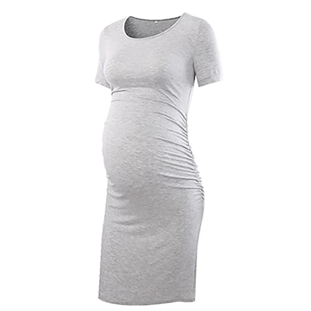 Ruched Side Maternity Bodycon Dress