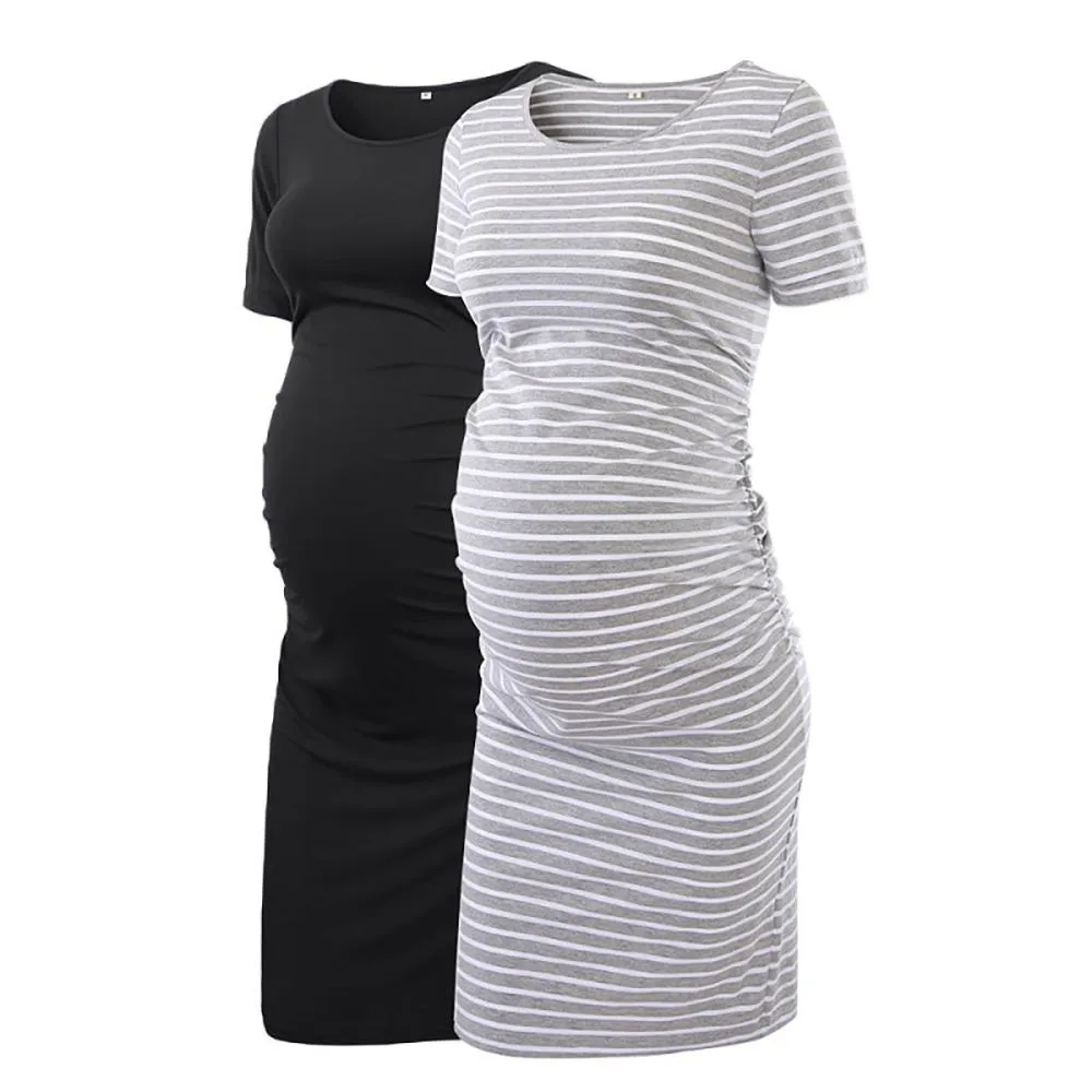 Ruched Side Maternity Bodycon Dress