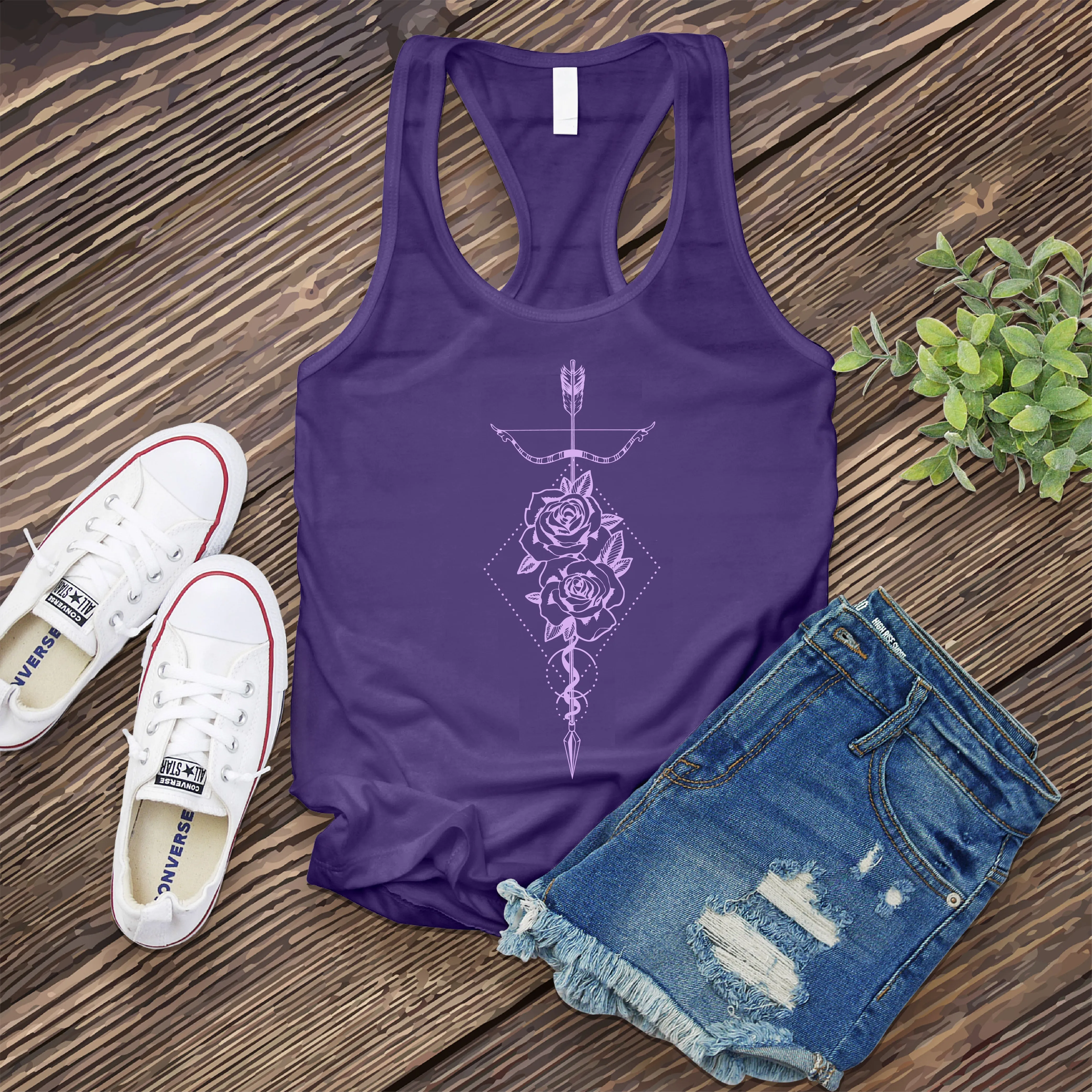 Sagittarius Rose Arrow Women's Tank Top