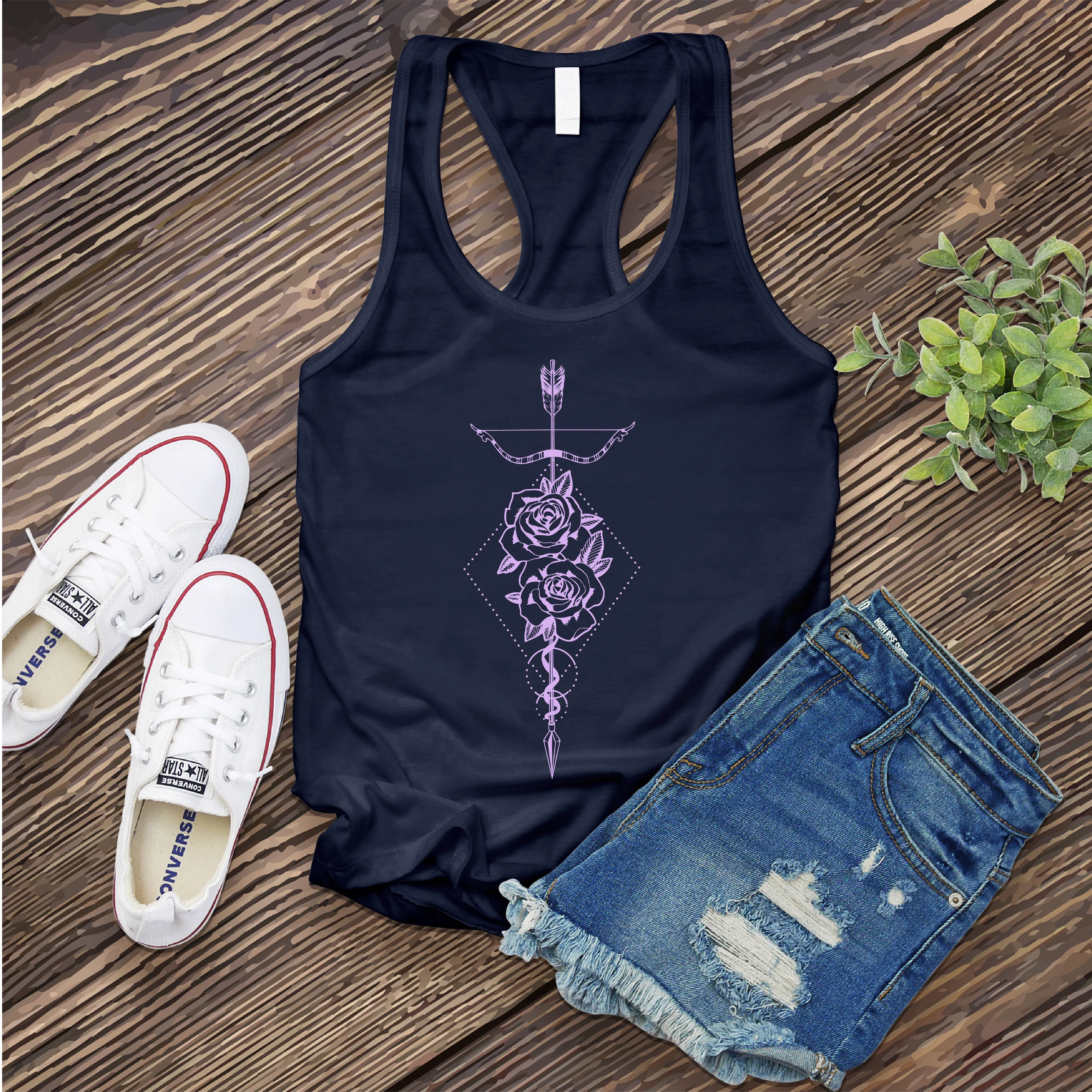 Sagittarius Rose Arrow Women's Tank Top