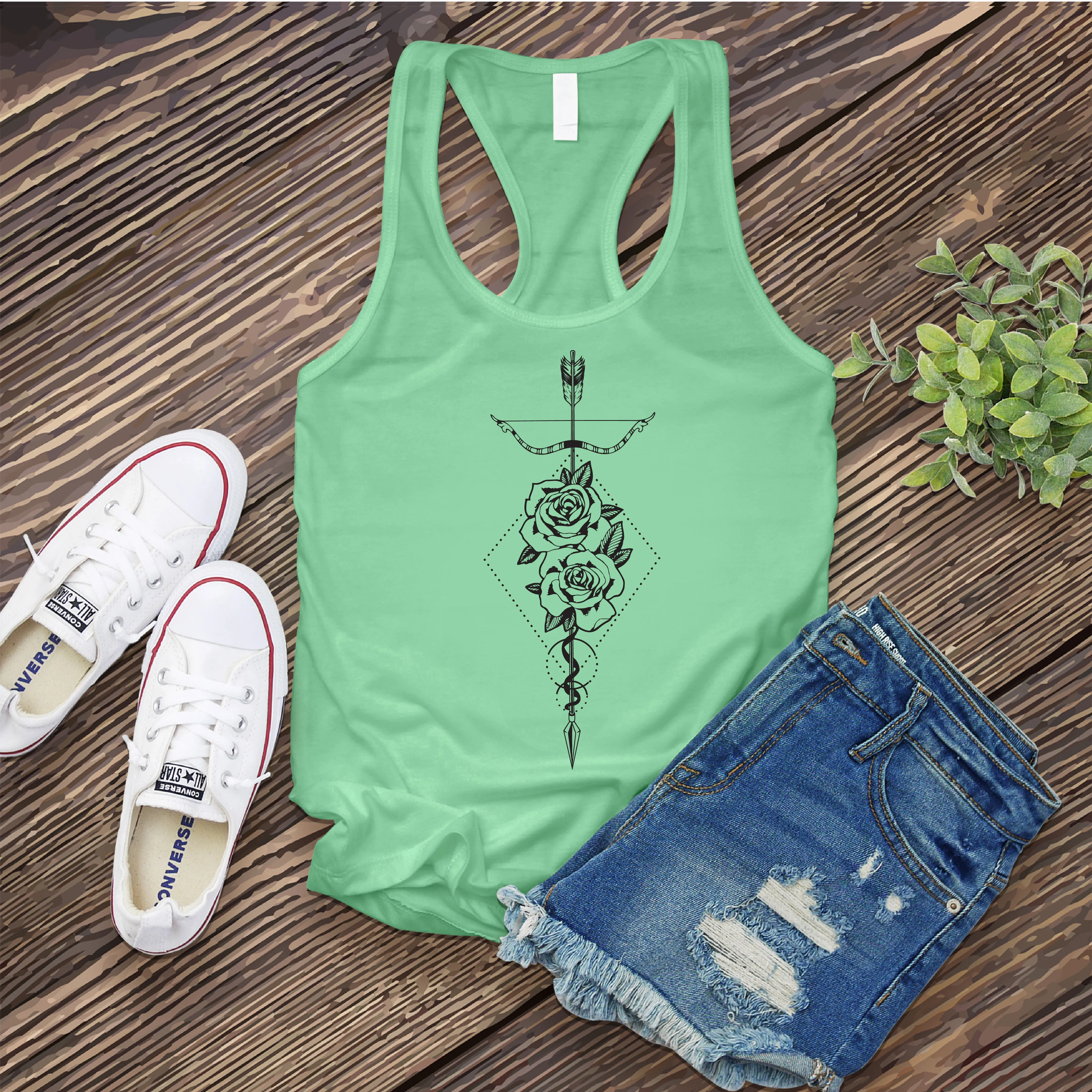 Sagittarius Rose Arrow Women's Tank Top