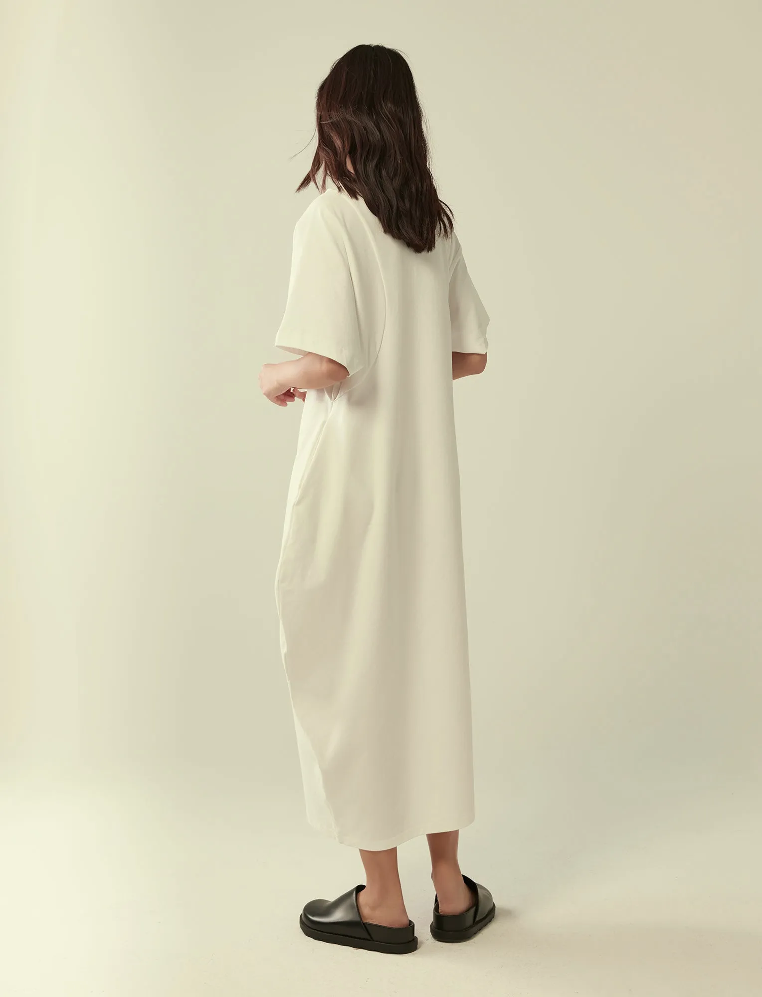 sculptural t-shirt dress