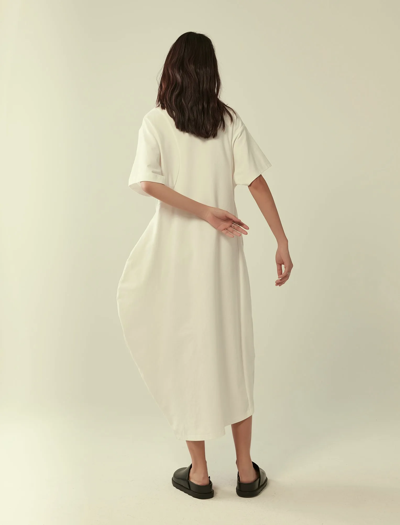 sculptural t-shirt dress