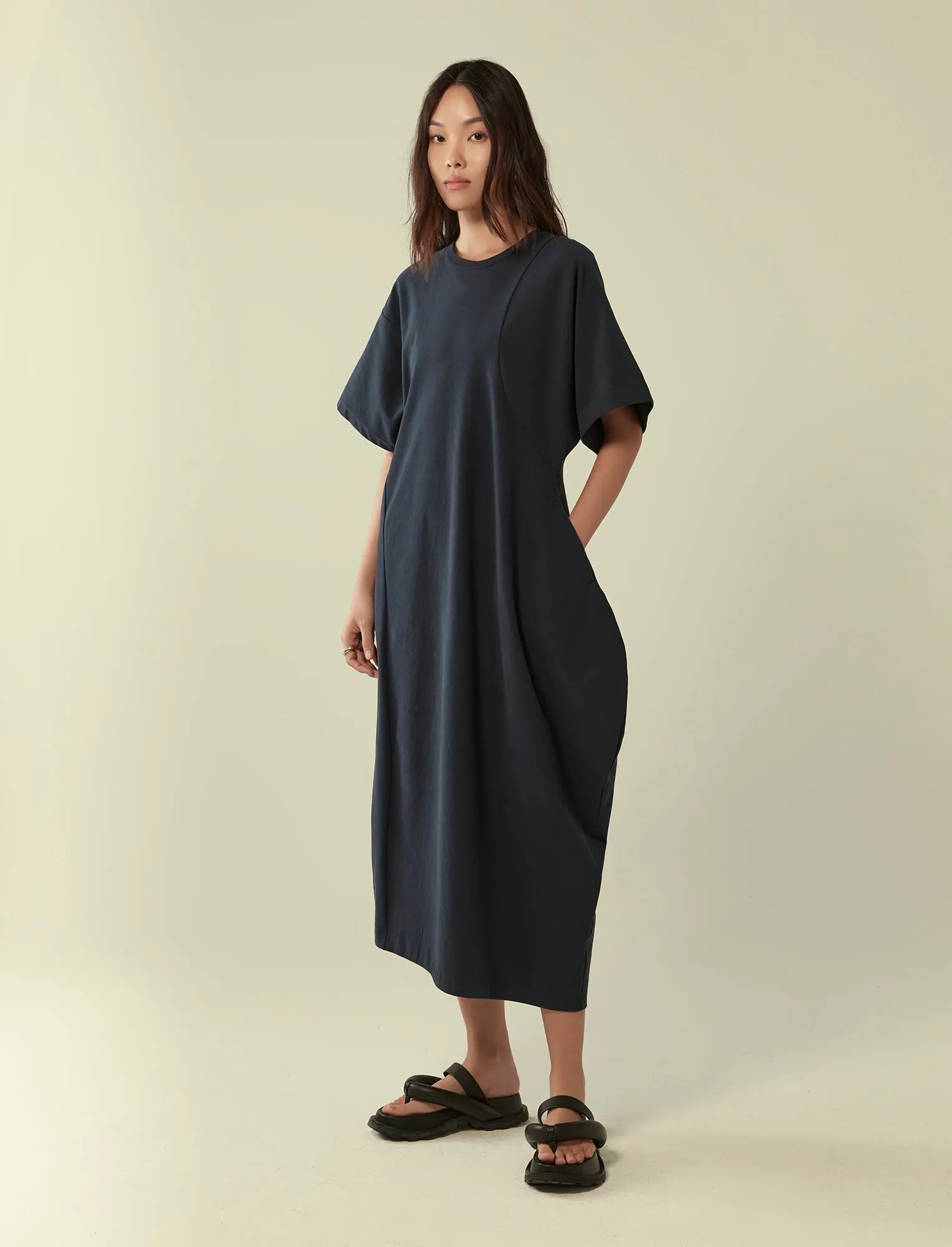 sculptural t-shirt dress