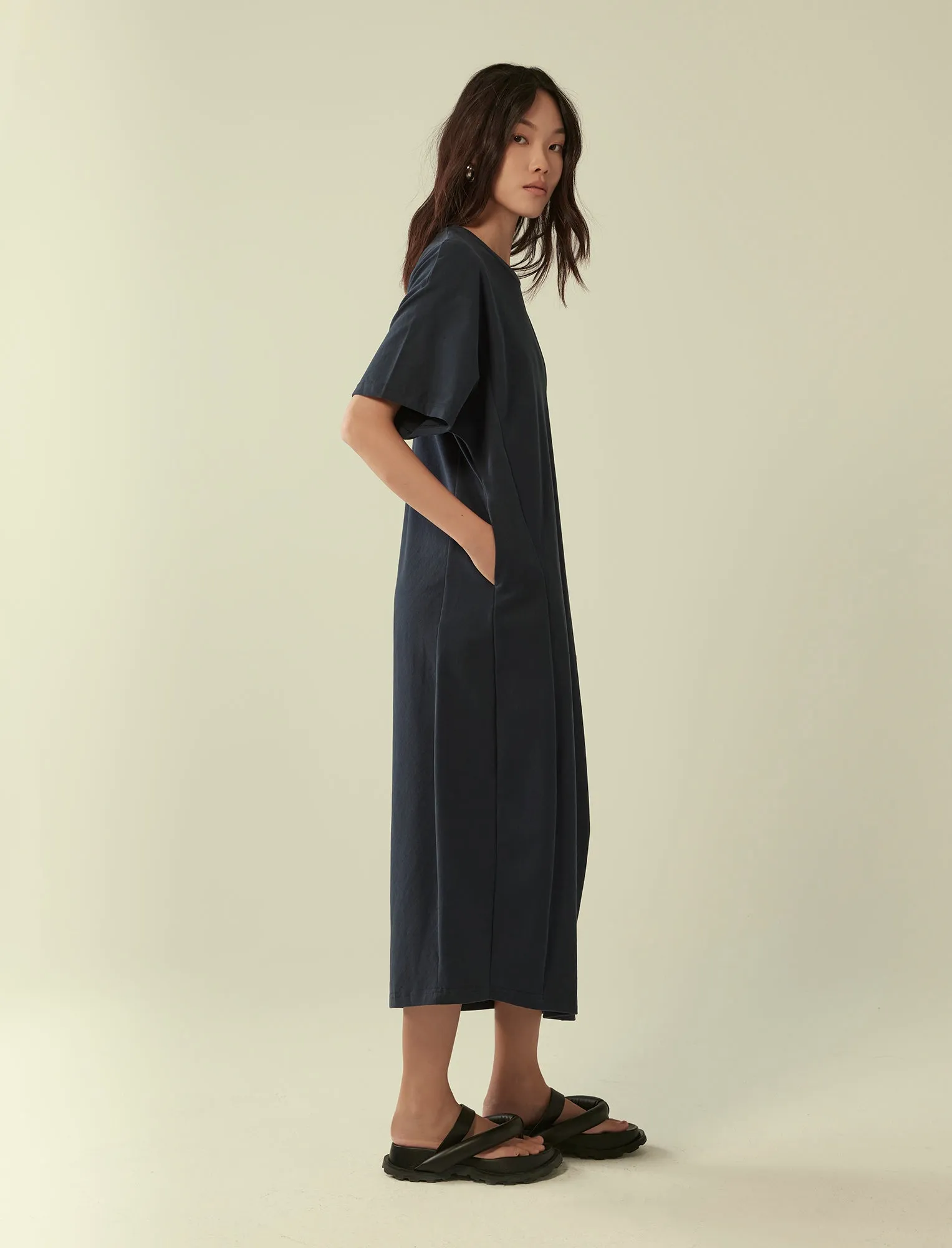 sculptural t-shirt dress