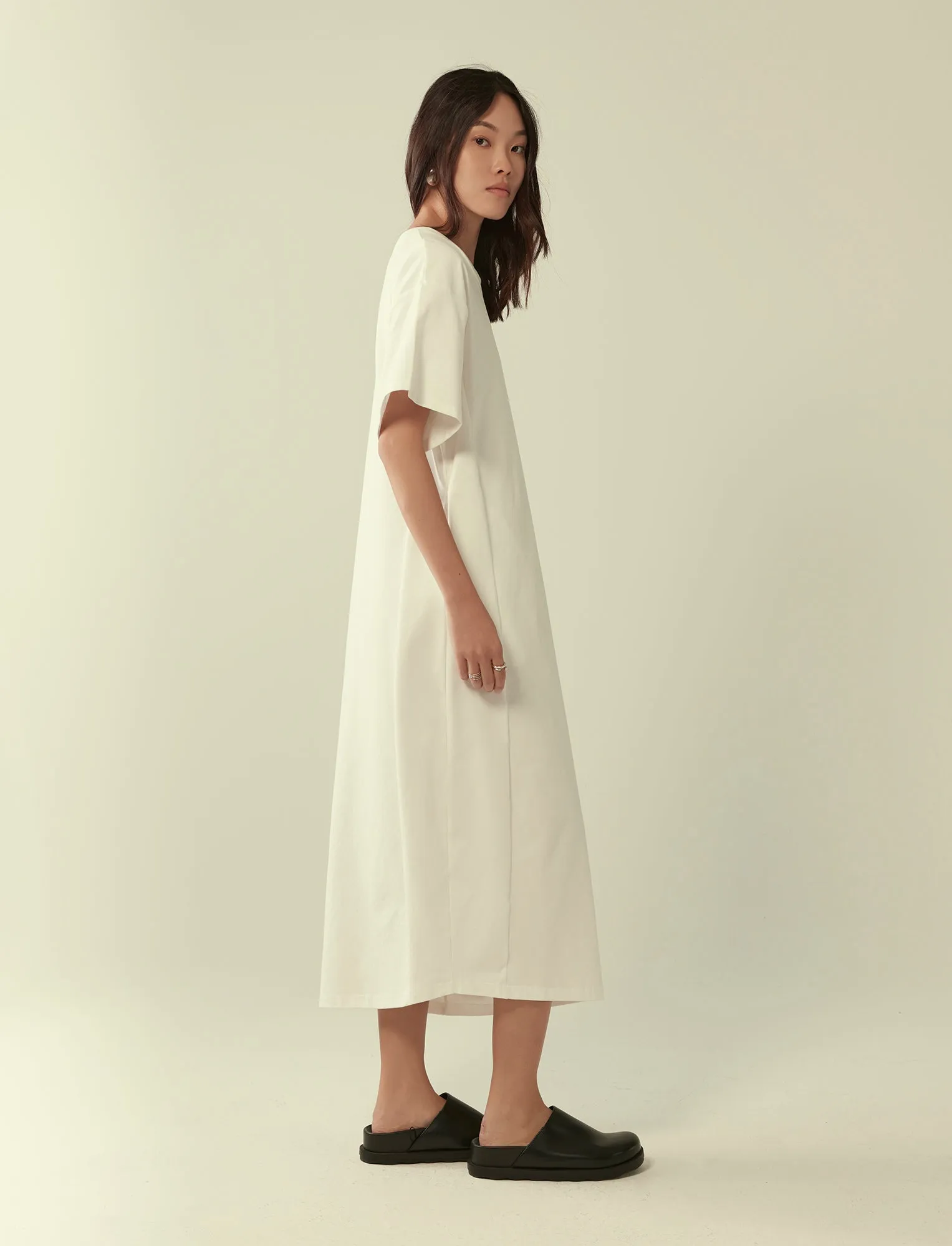 sculptural t-shirt dress