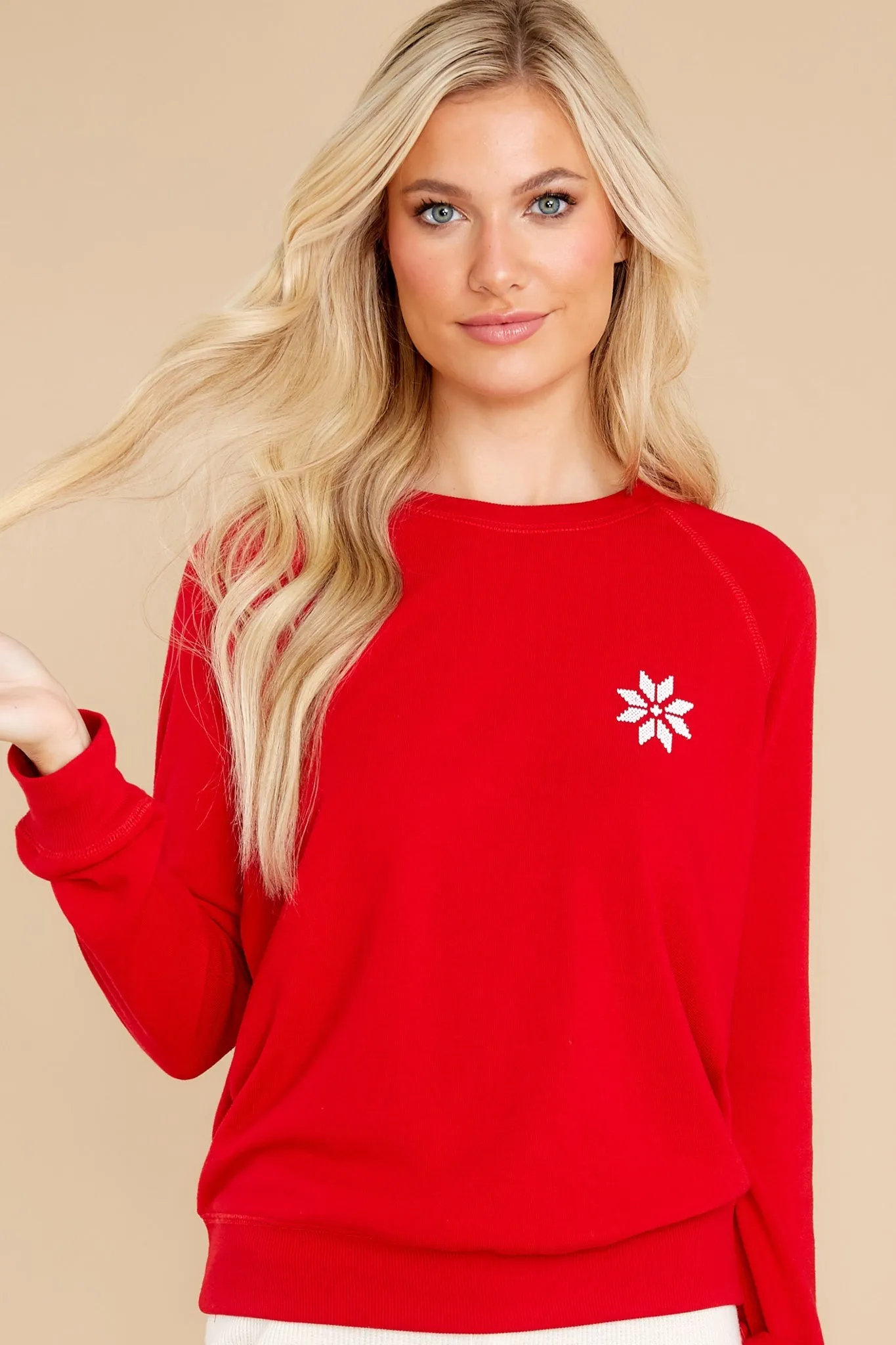 Seeing Snowflakes Red Sweatshirt