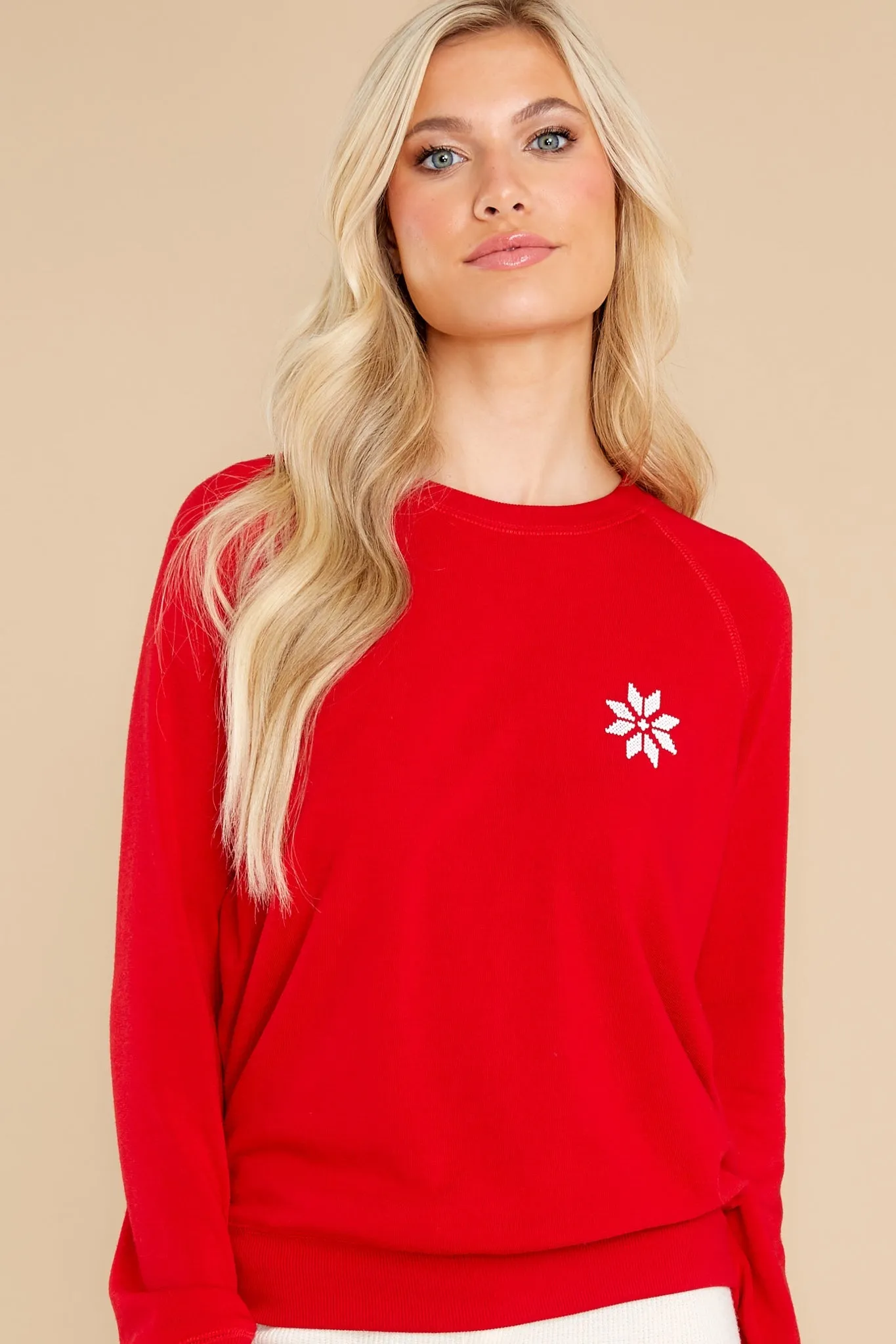 Seeing Snowflakes Red Sweatshirt