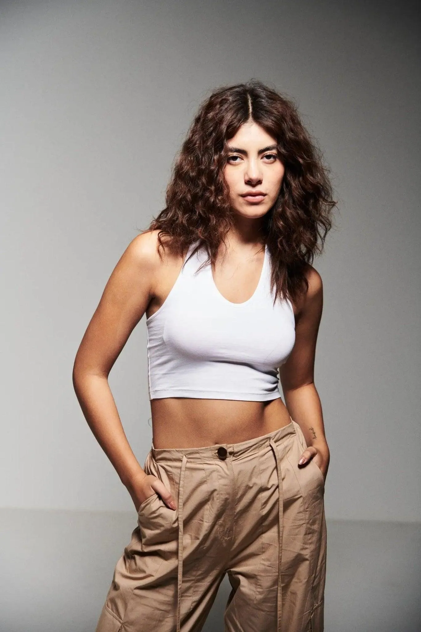 Set Of Halter Neck Top With Cargo Pants