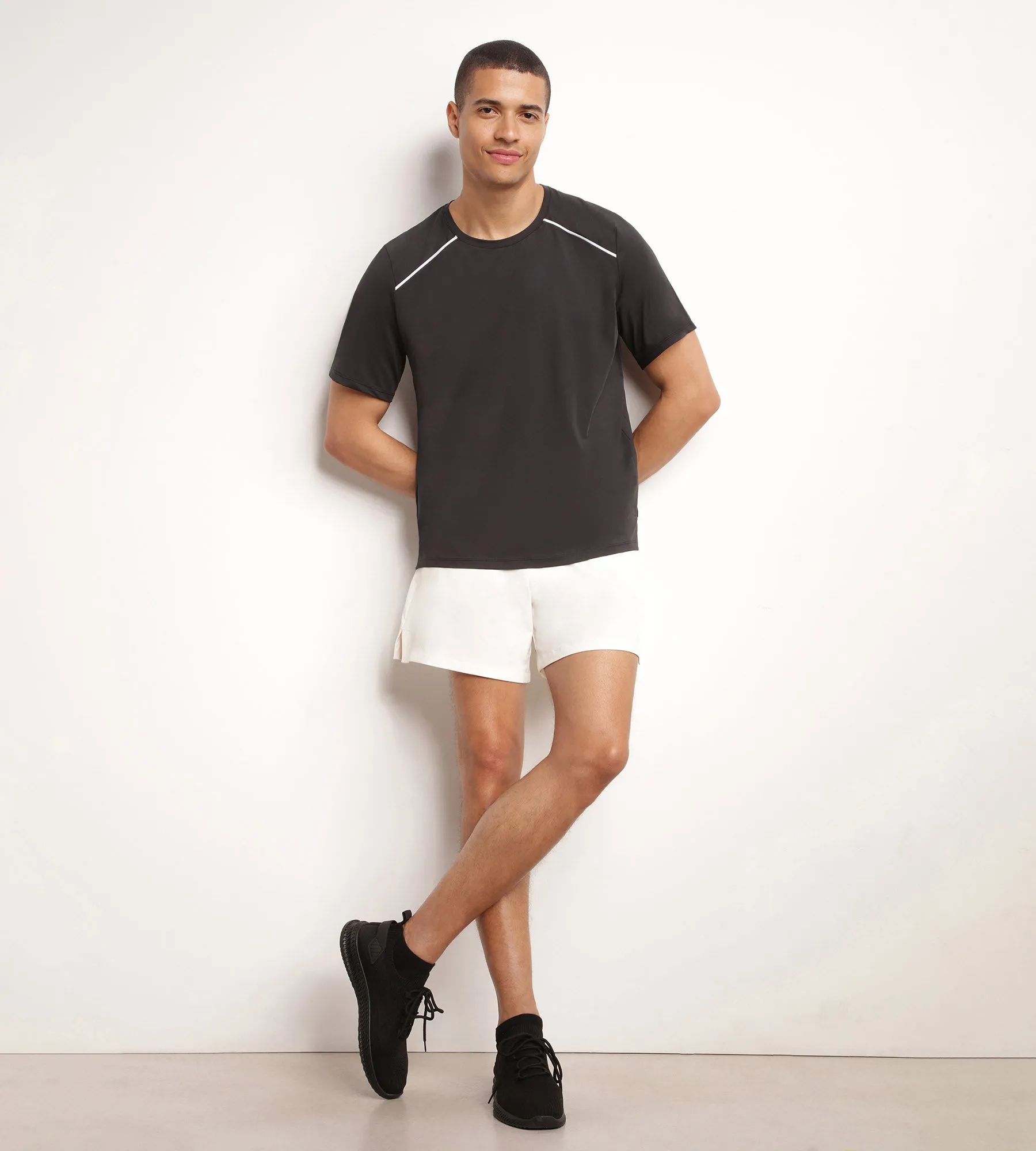 Short de sport homme en matière aérée Écru Dim Move