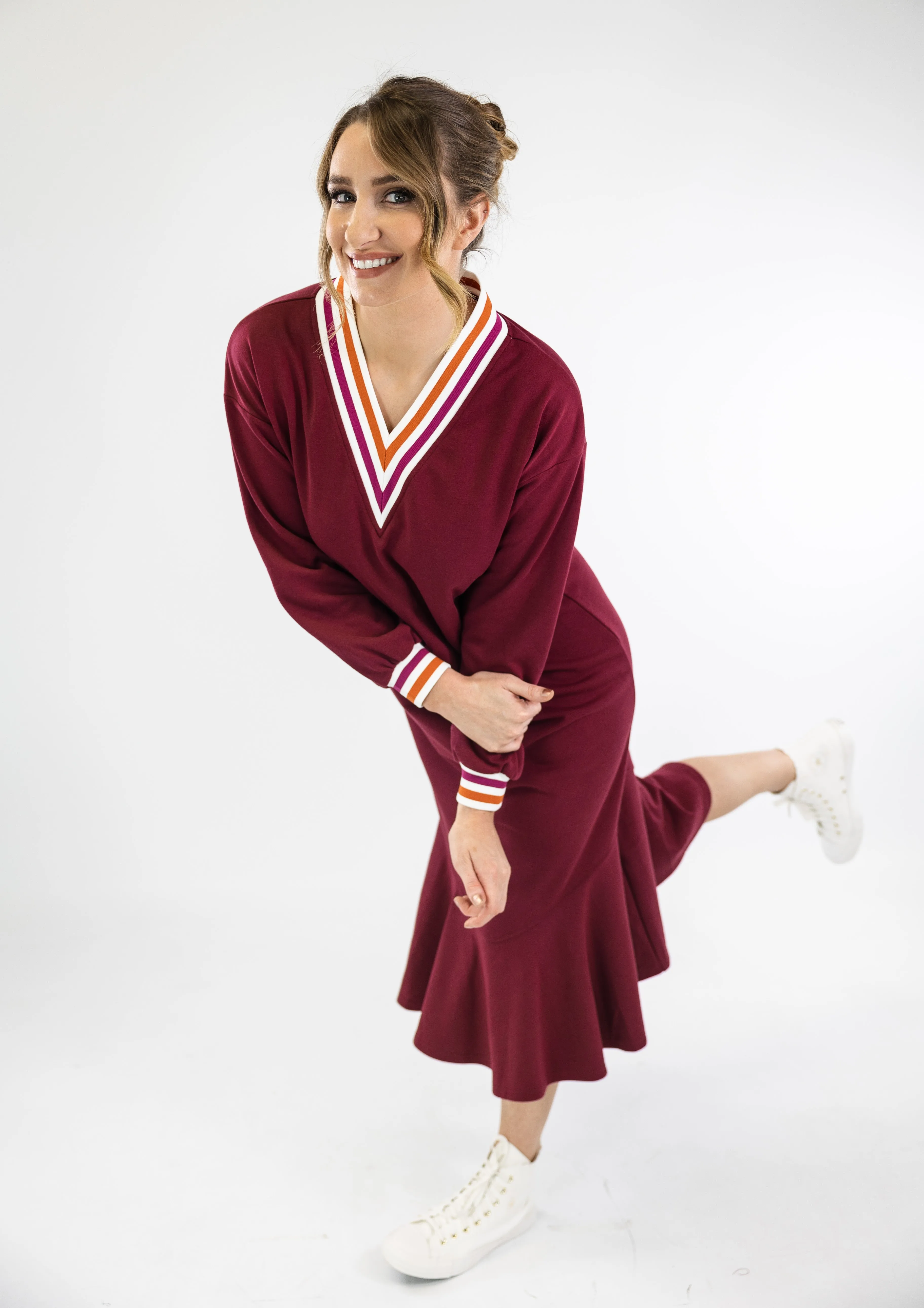 Sienna Dress (Burgundy)