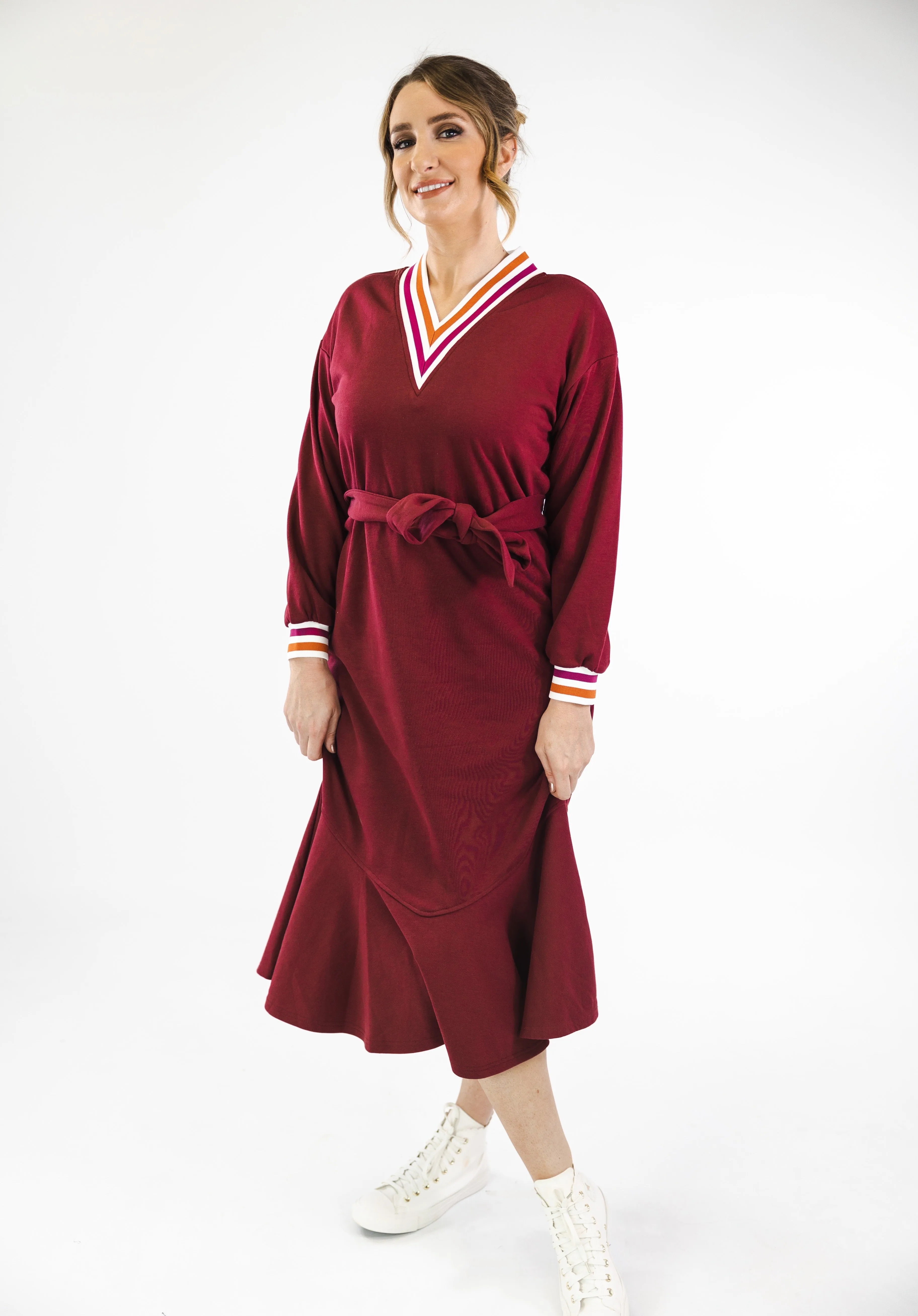 Sienna Dress (Burgundy)