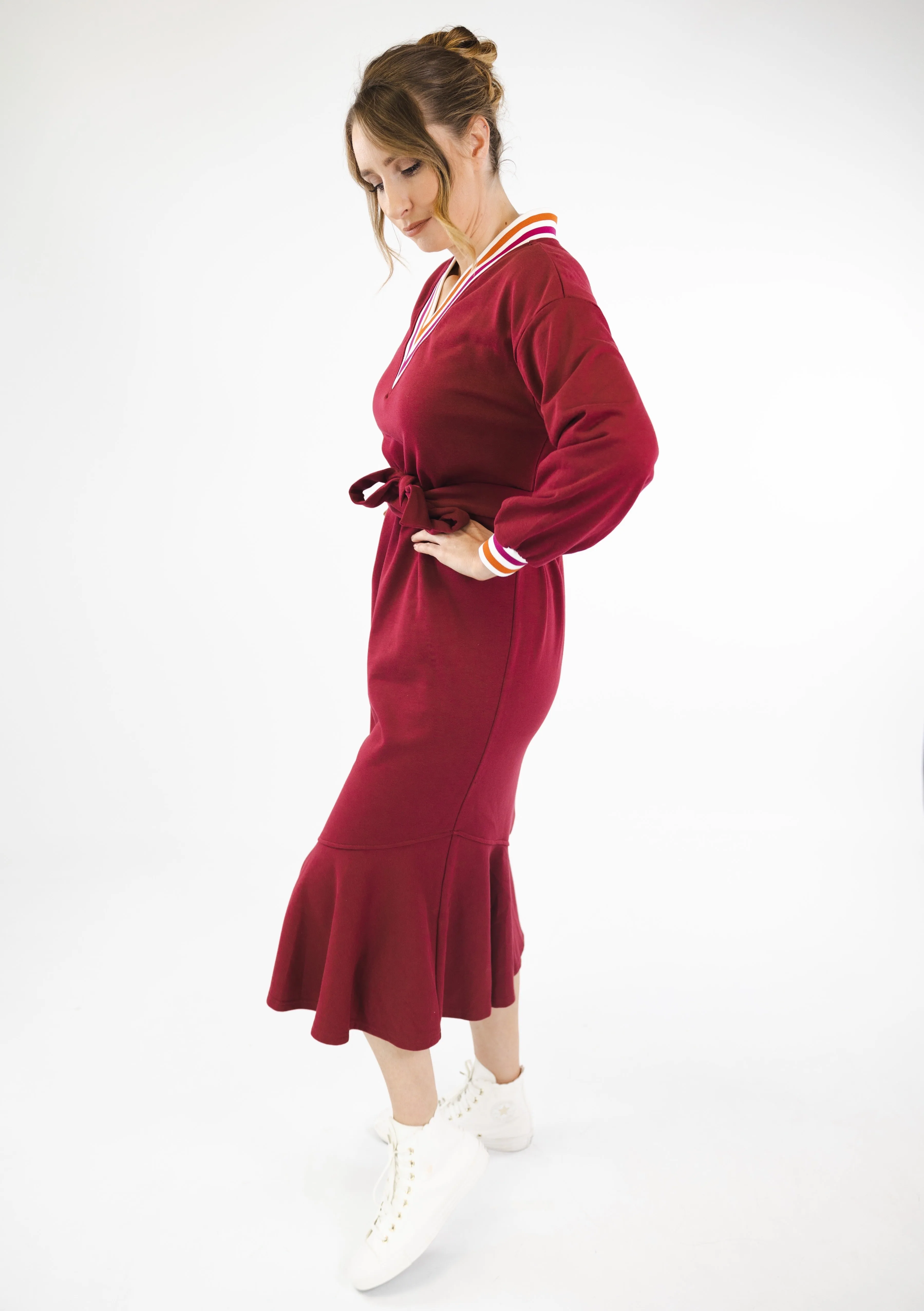 Sienna Dress (Burgundy)