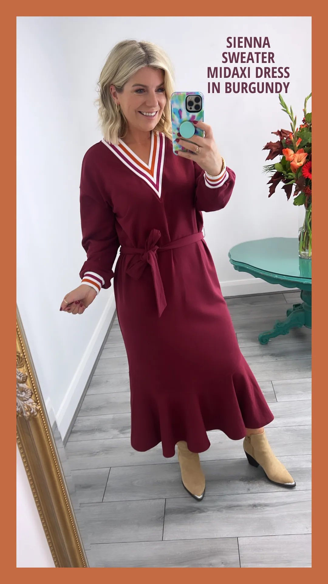 Sienna Dress (Burgundy)