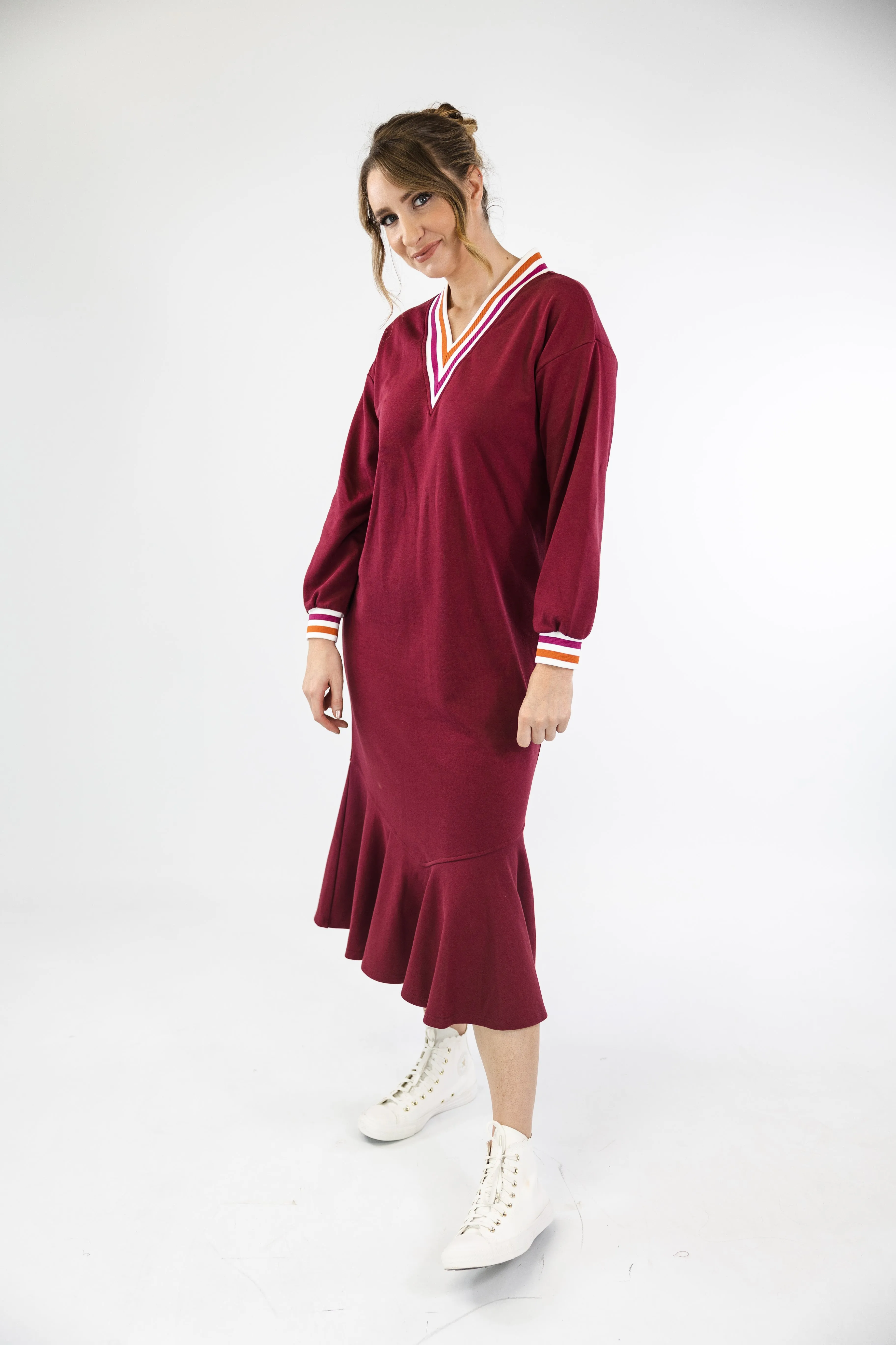 Sienna Dress (Burgundy)