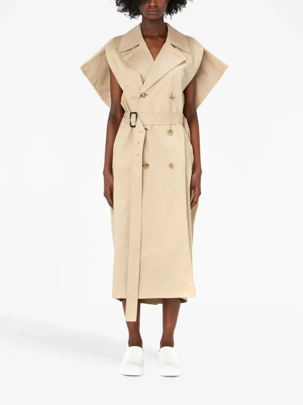 Sleeveless Kite Trench Coat