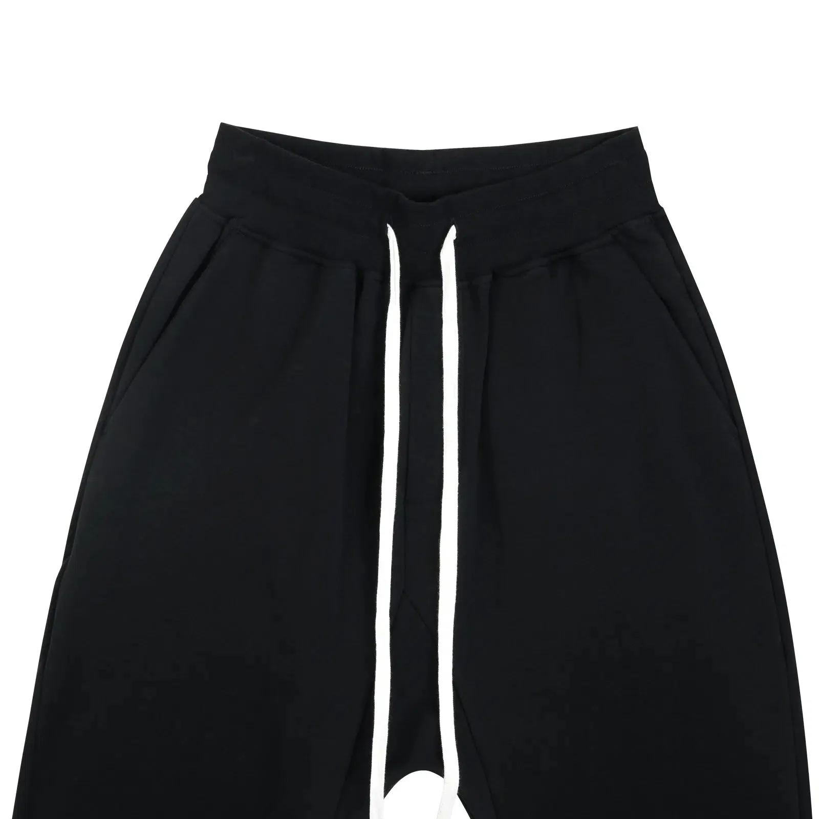 Slim-Fitting Stitching Crotch-Drop Sweatpants