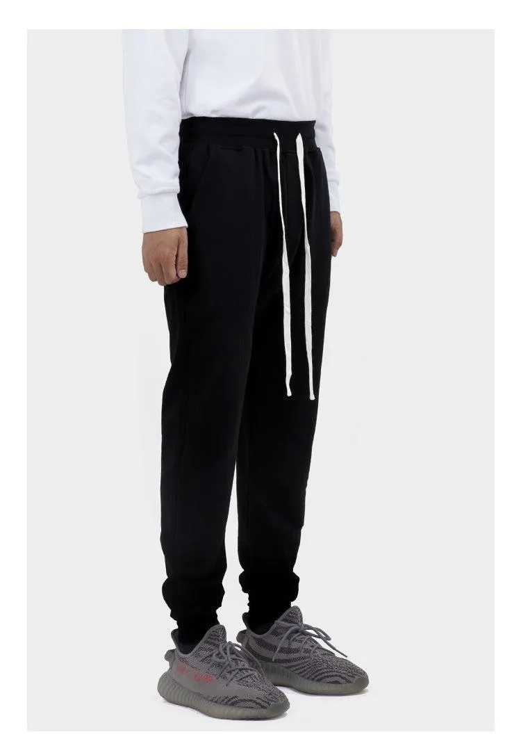 Slim-Fitting Stitching Crotch-Drop Sweatpants