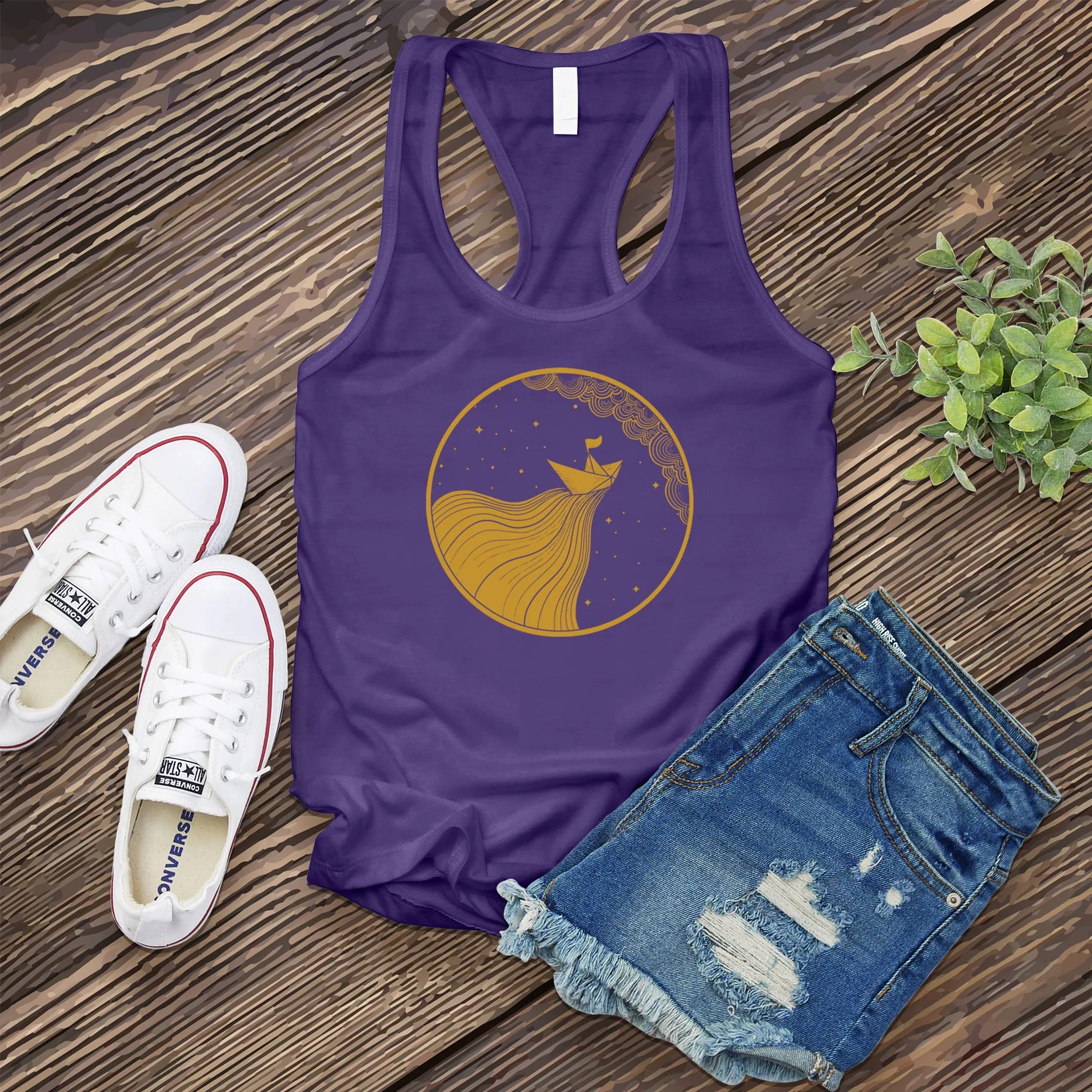 Soaring Paper Boat Women's Tank Top