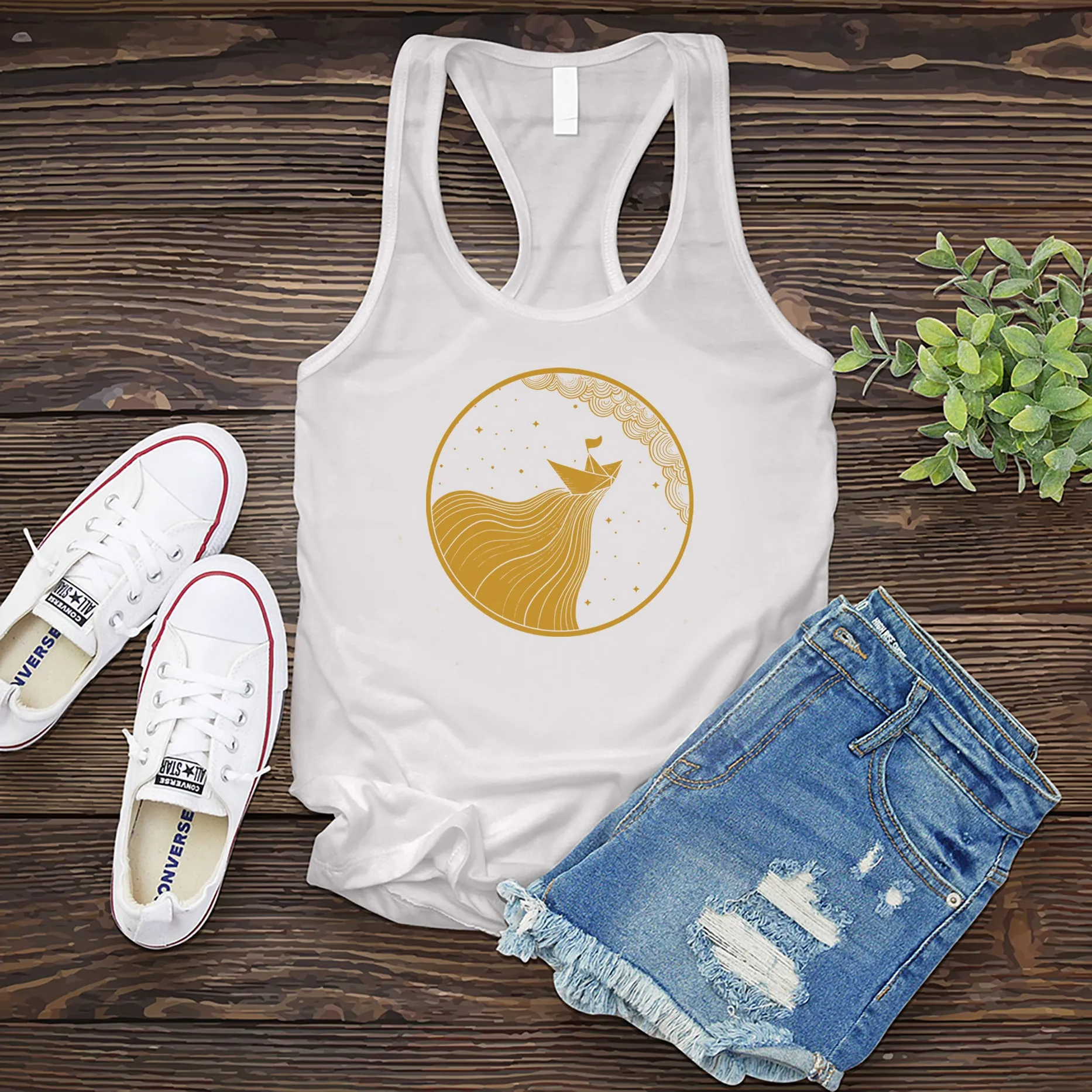 Soaring Paper Boat Women's Tank Top