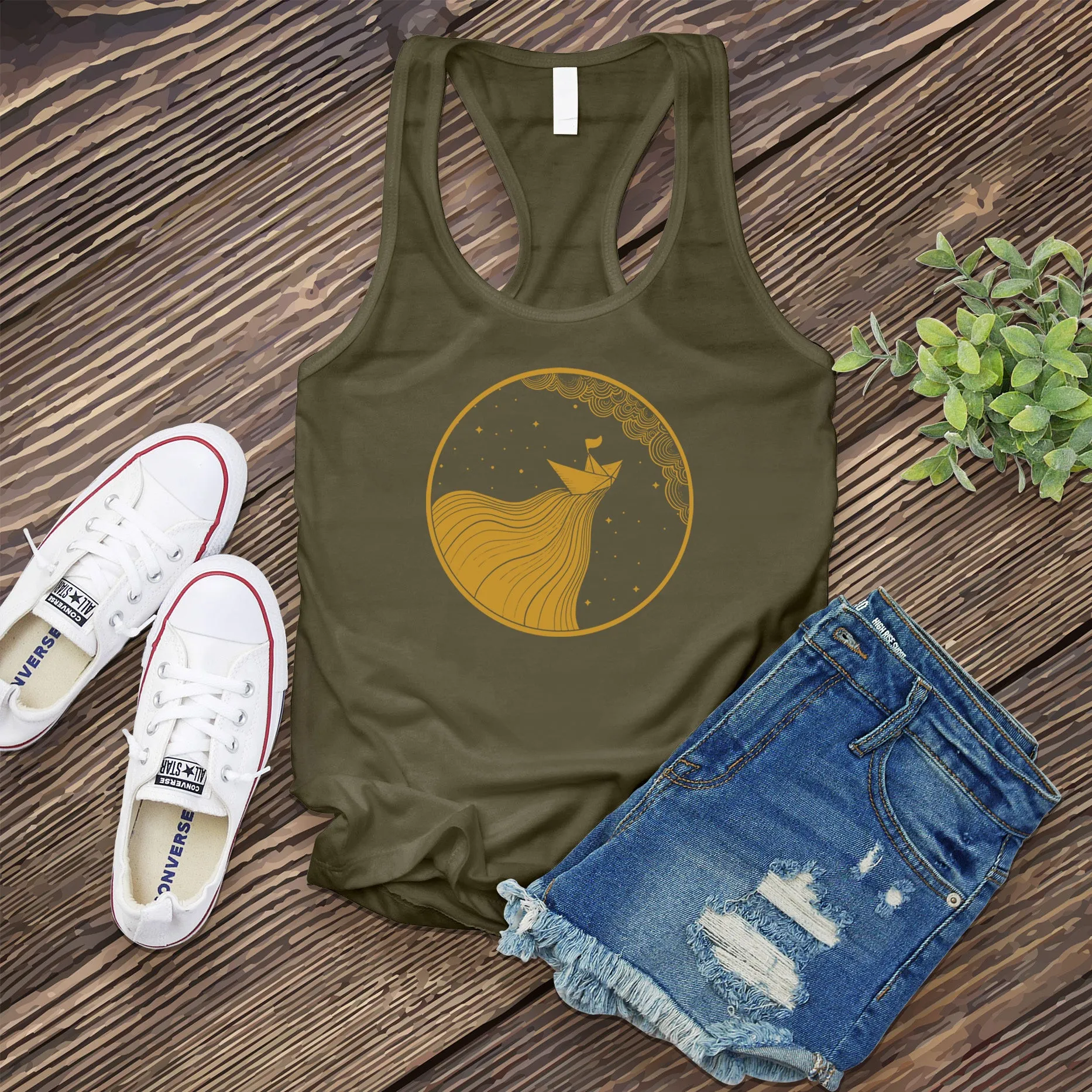 Soaring Paper Boat Women's Tank Top