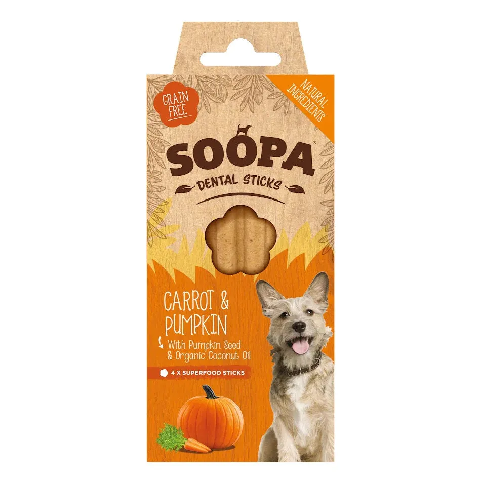 Soopa Dental Sticks Carrot & Pumpkin 4 Sticks 100g