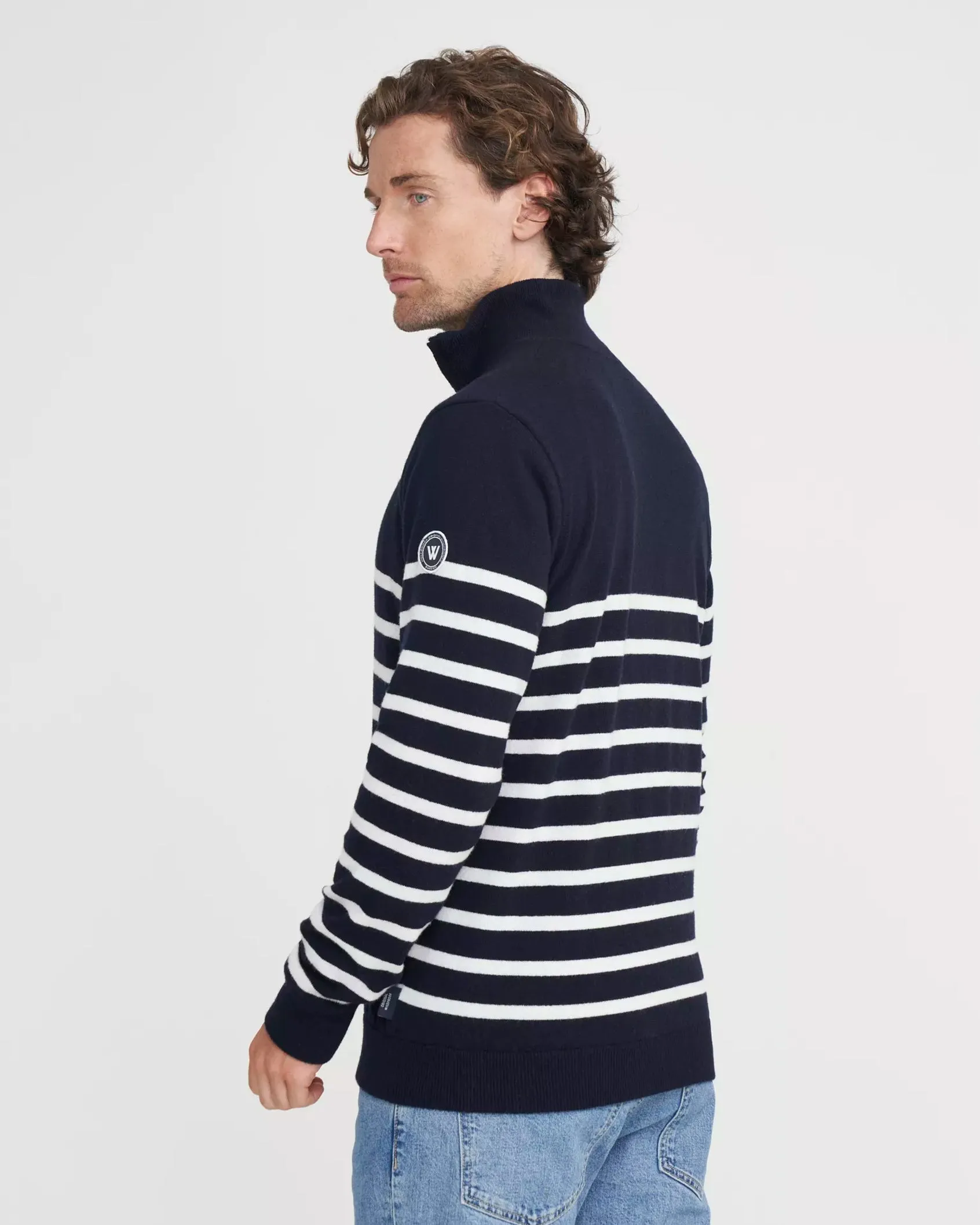 Stellan Zip Neck Stripe Windproof