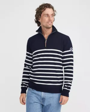 Stellan Zip Neck Stripe Windproof