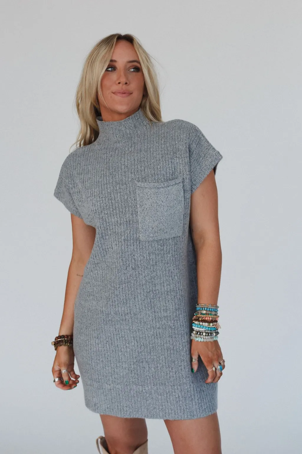 Sunday Sweater Dress - Heather Gray