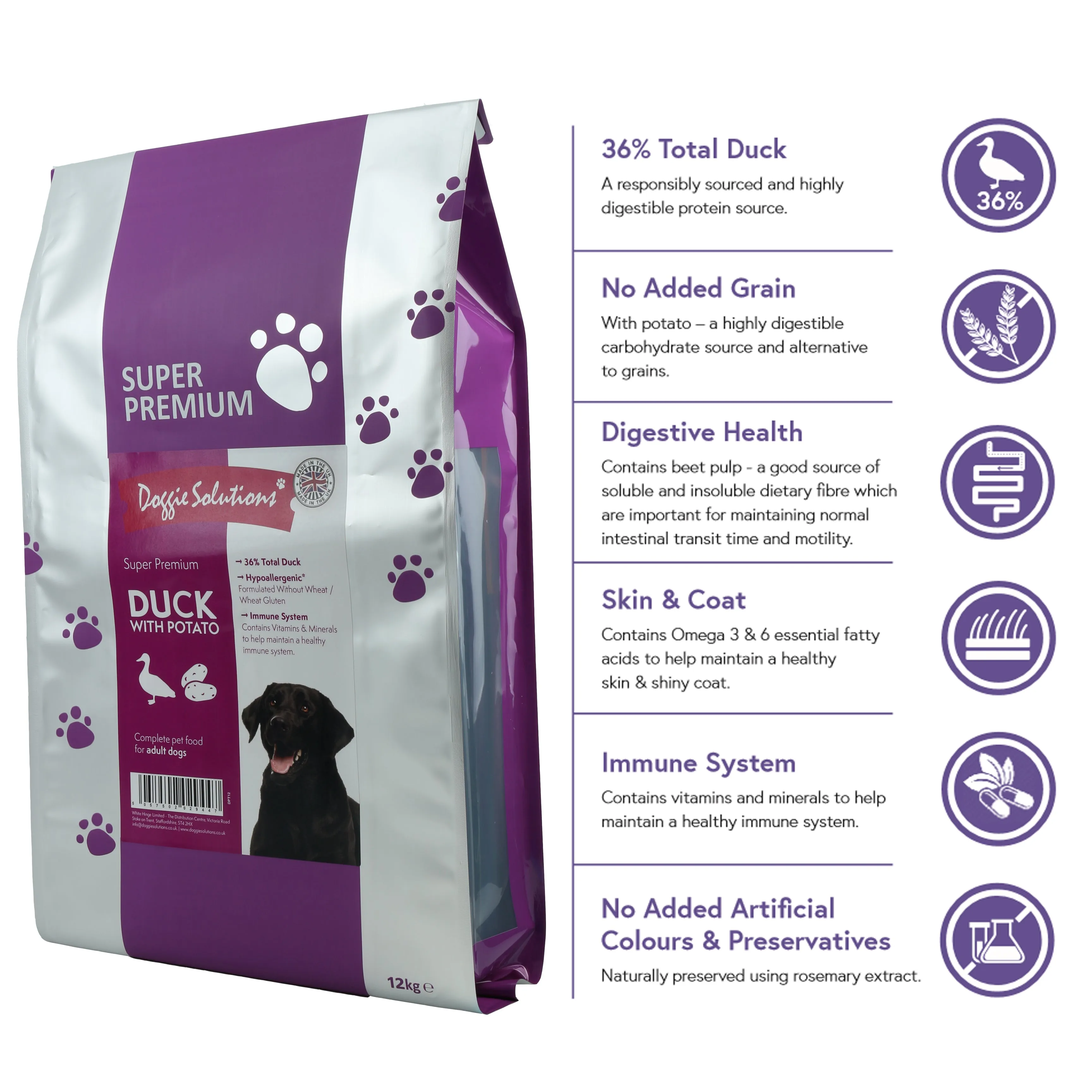 Super Premium Dog Food - Duck with Potato