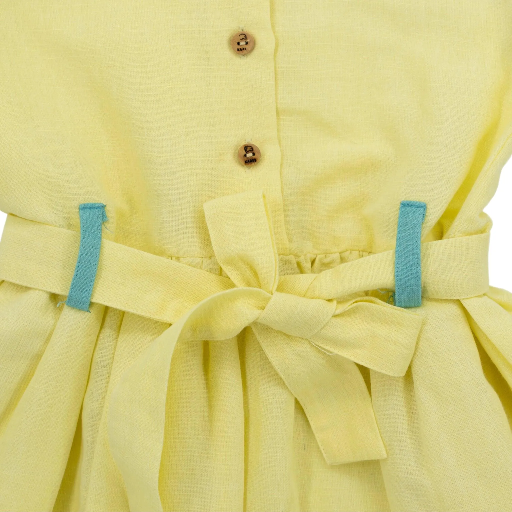 Sustainable Summer Style: Elfin Yellow Linen Dress