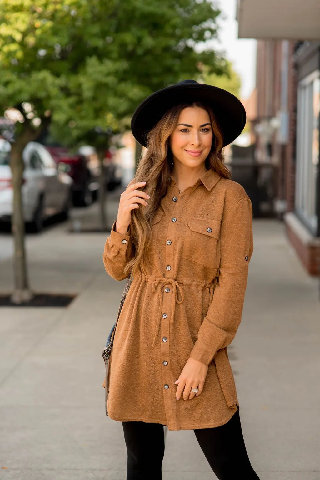 Sweater Shirt Dress